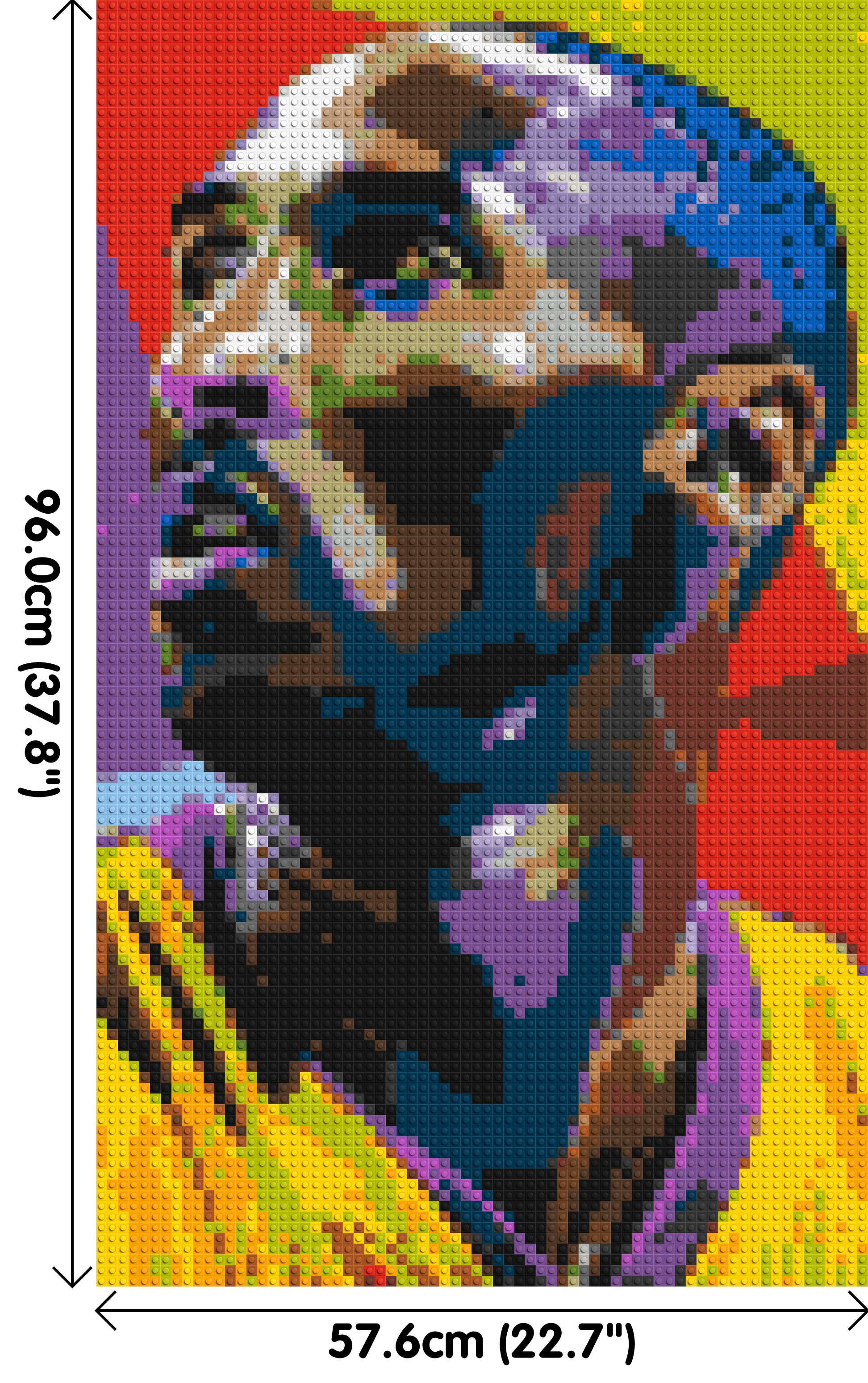 Kobe Bryant - Brick Art Mosaic Kit 3x5 dimensions