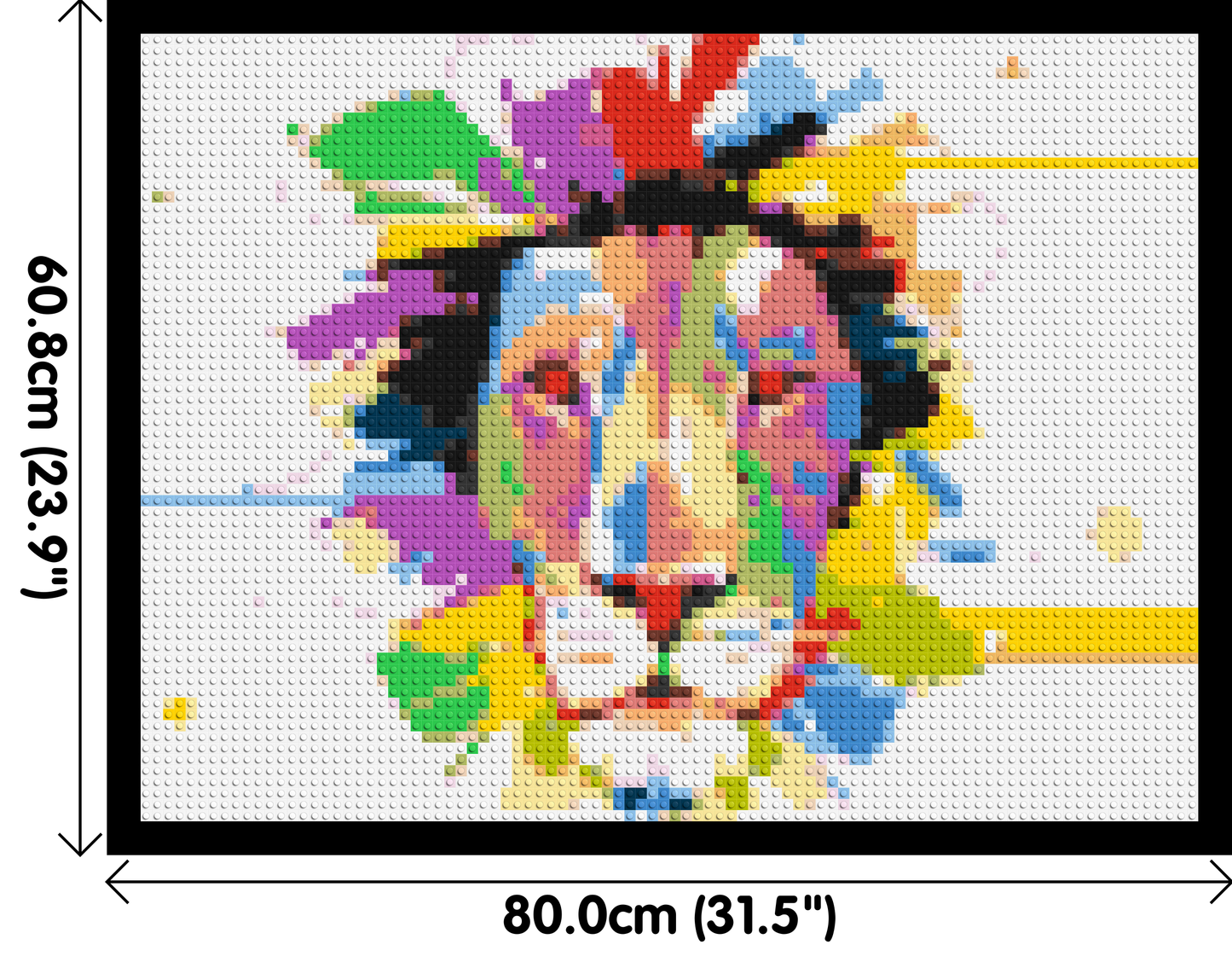 Abstract Lion Colourful Pop Art - Brick Art Mosaic Kit 4x3 large