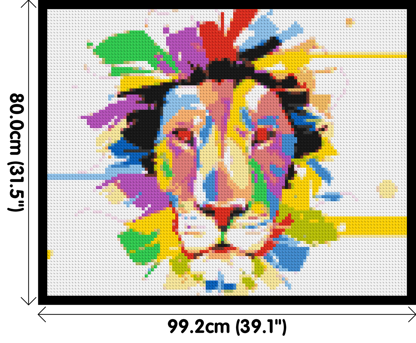 Abstract Lion Colourful Pop Art - Brick Art Mosaic Kit 5x4 large