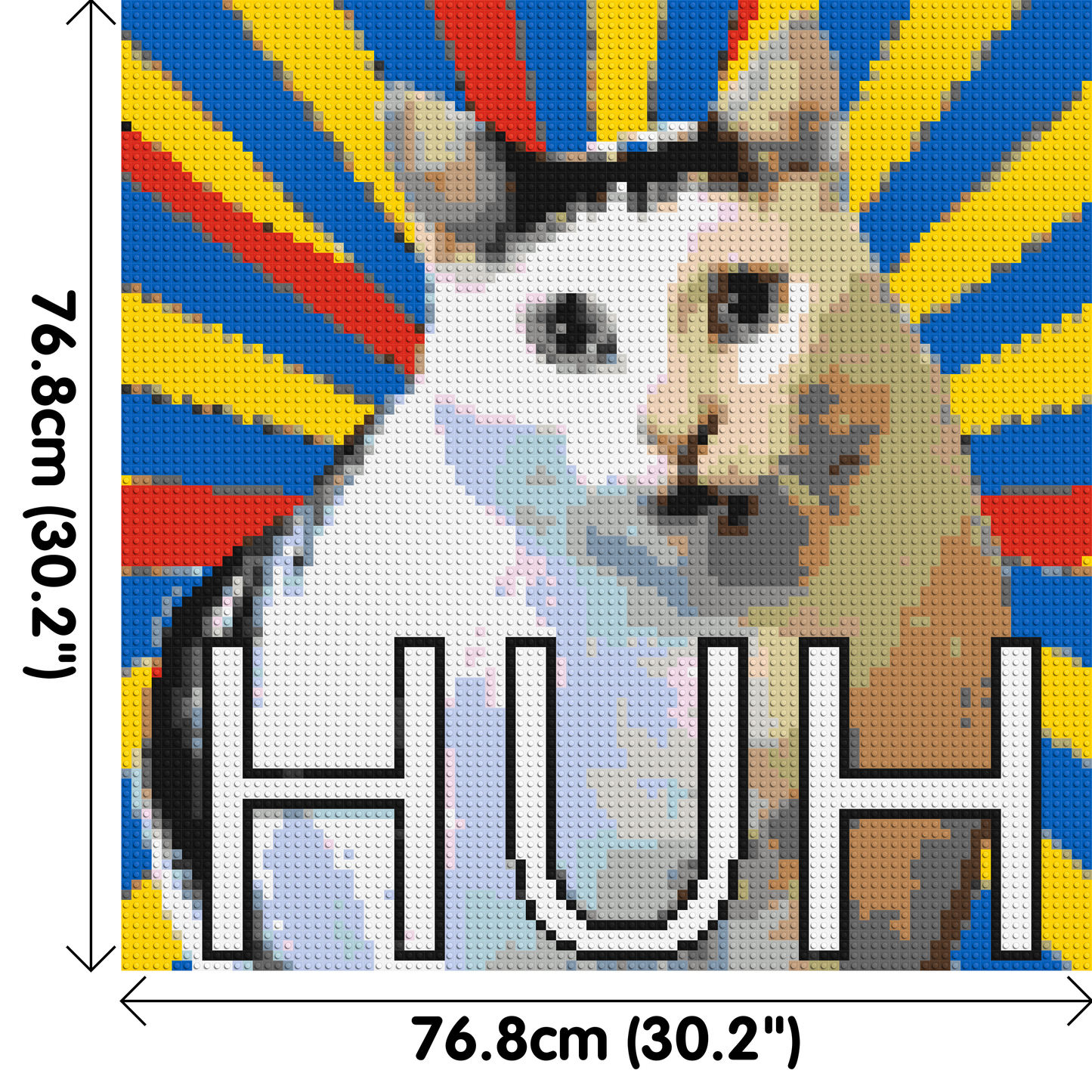 Huh Cat Meme - Brick Art Mosaic Kit 4x4 large