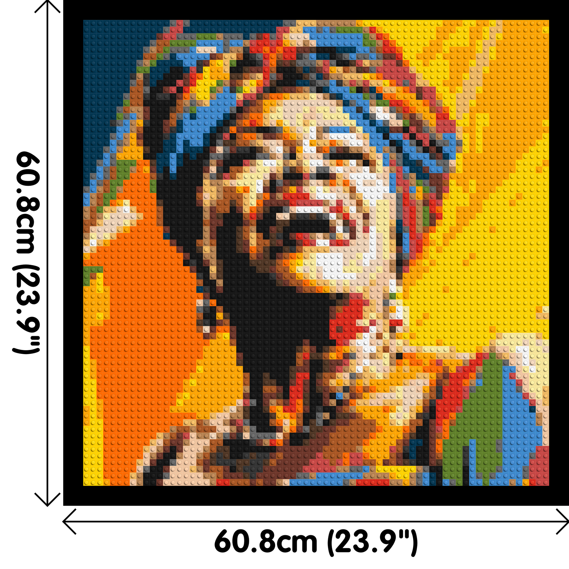 Maya Angelou - Brick Art Mosaic Kit 3x3 dimensions with frame