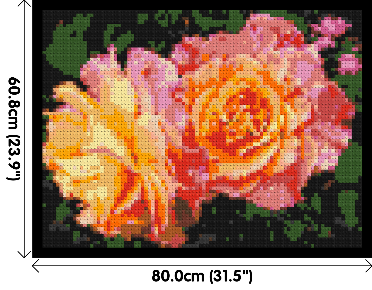 Roses - Brick Art Mosaic Kit 4x3 large