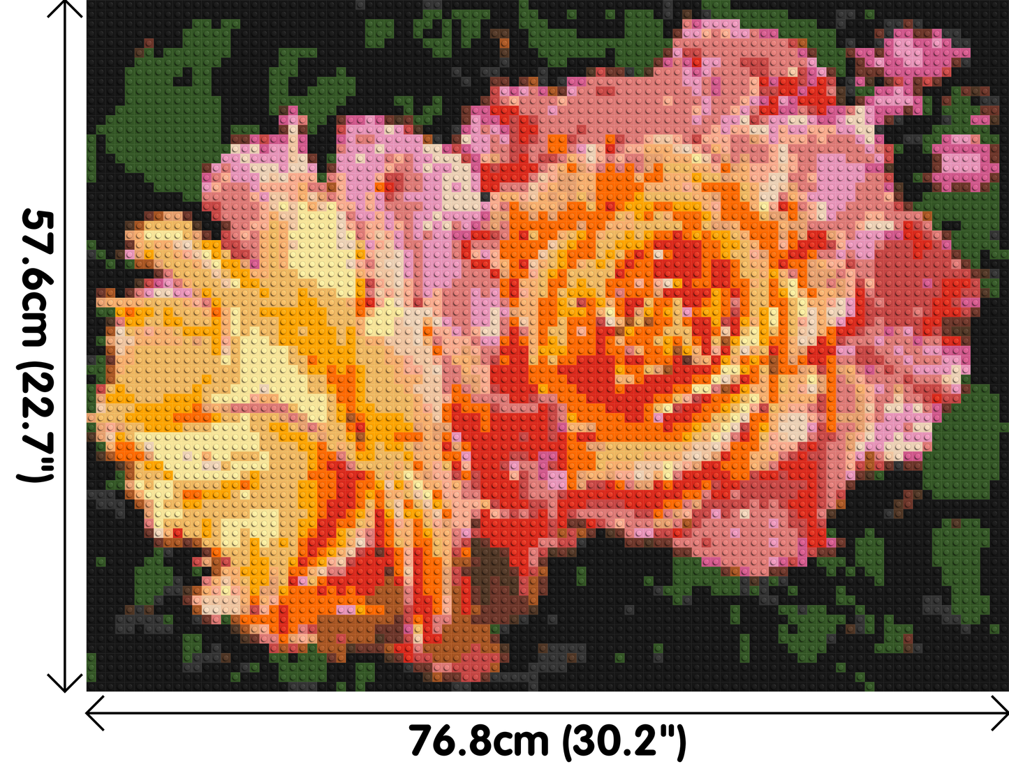 Roses - Brick Art Mosaic Kit 4x3 large