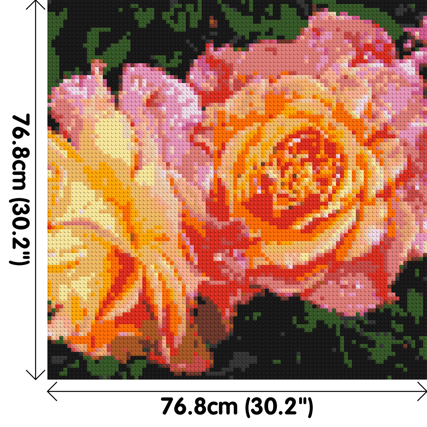 Roses - Brick Art Mosaic Kit 4x4 large