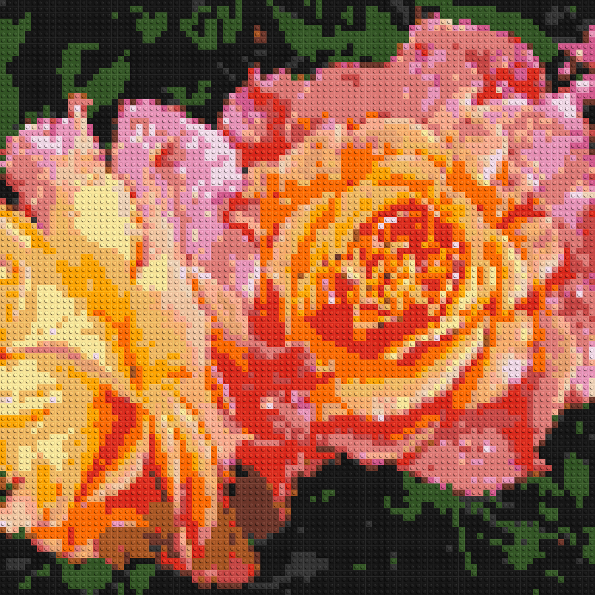 Roses - Brick Art Mosaic Kit 4x4 large