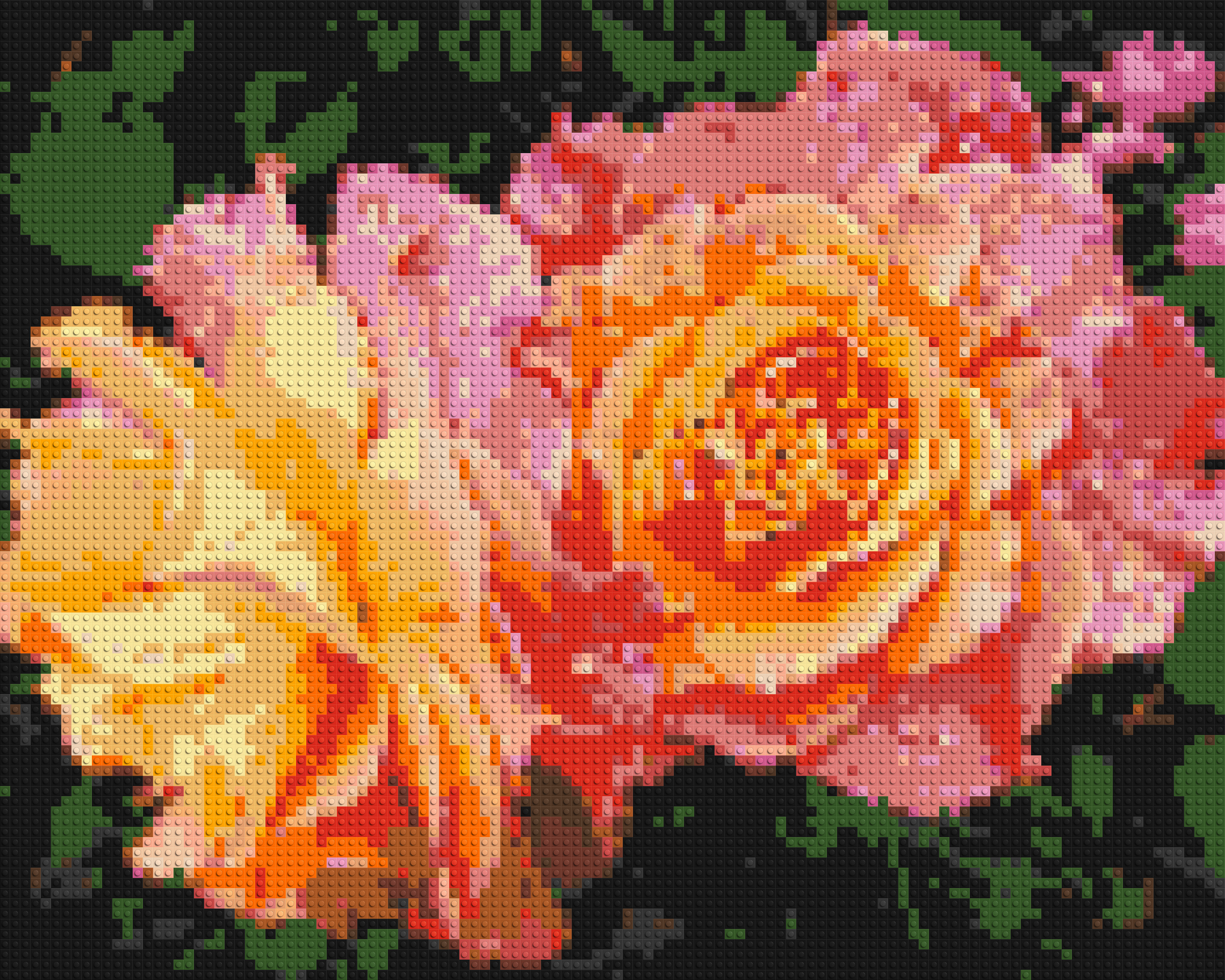 Roses - Brick Art Mosaic Kit 5x4 large