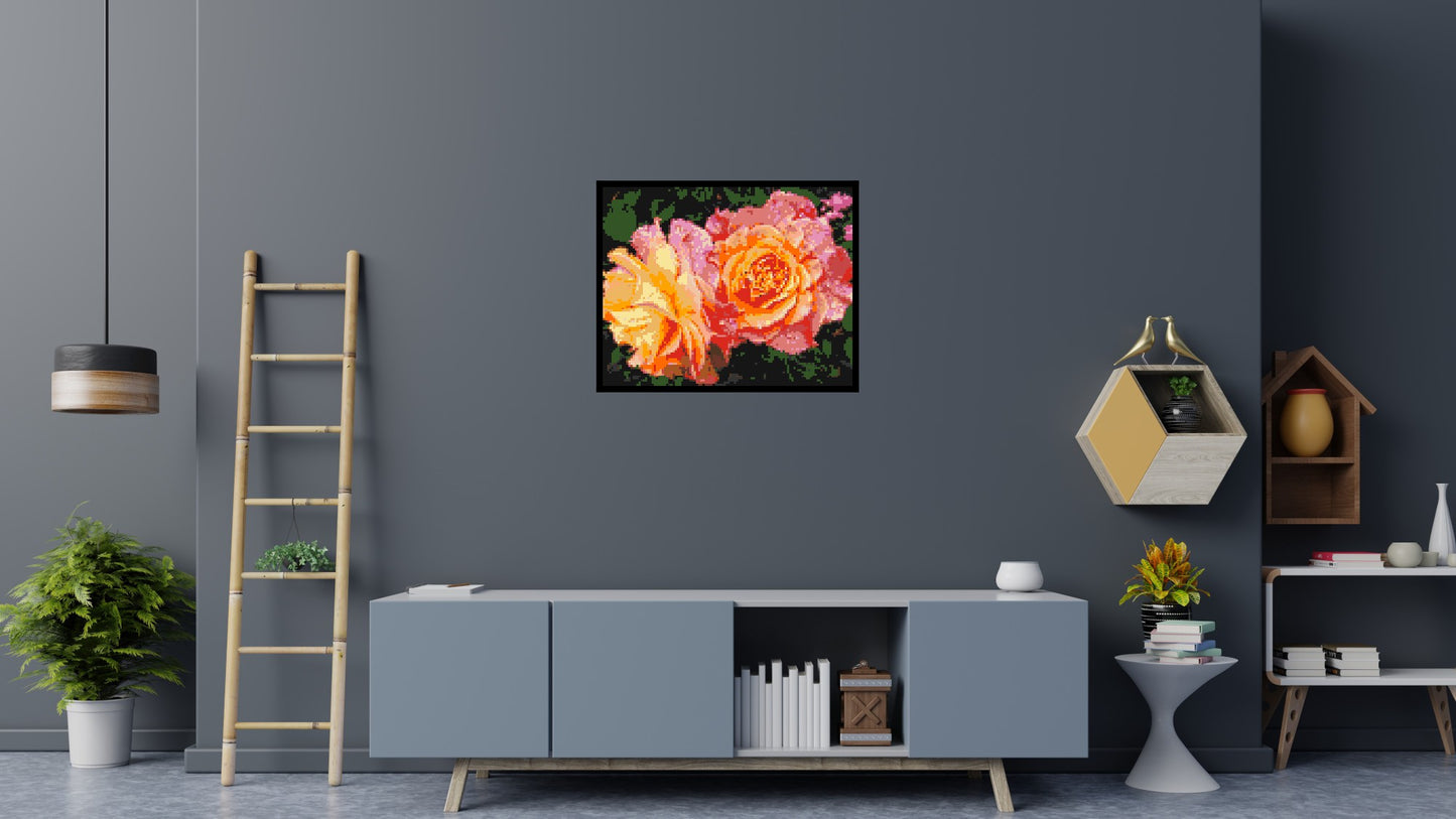 Roses - Brick Art Mosaic Kit 5x4 large