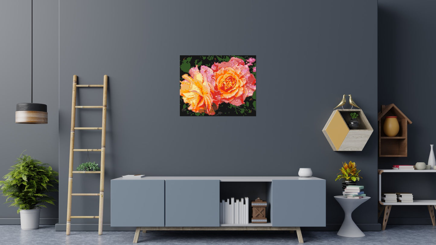 Roses - Brick Art Mosaic Kit 5x4 large