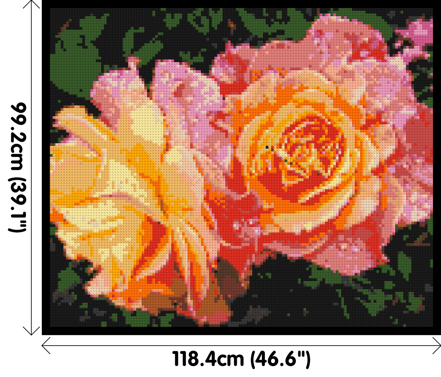 Roses - Brick Art Mosaic Kit 6x5 large