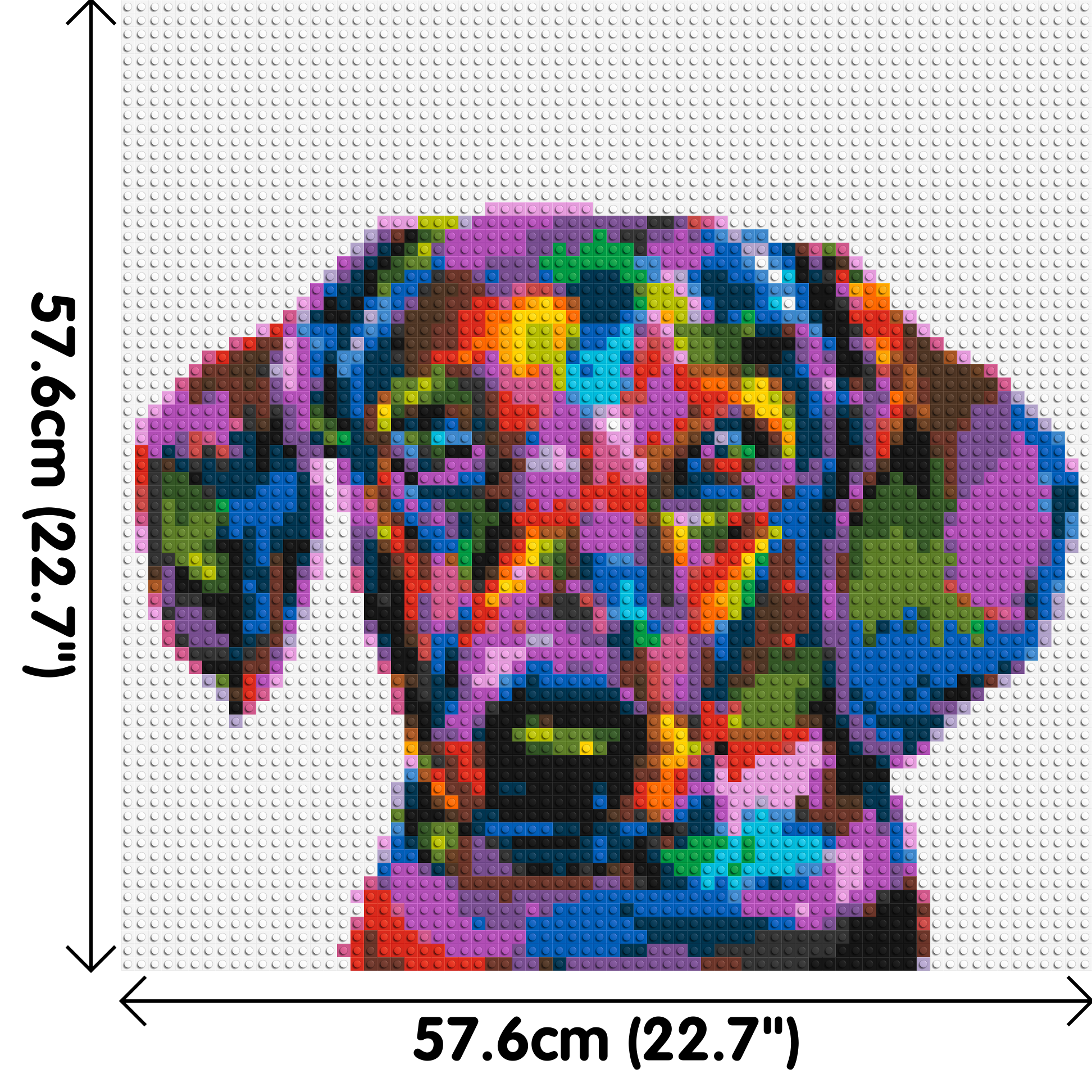 Dachshund Colourful Pop Art - Brick Art Mosaic Kit 3x3 dimensions