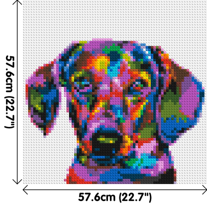 Dachshund Colourful Pop Art - Brick Art Mosaic Kit 3x3 large