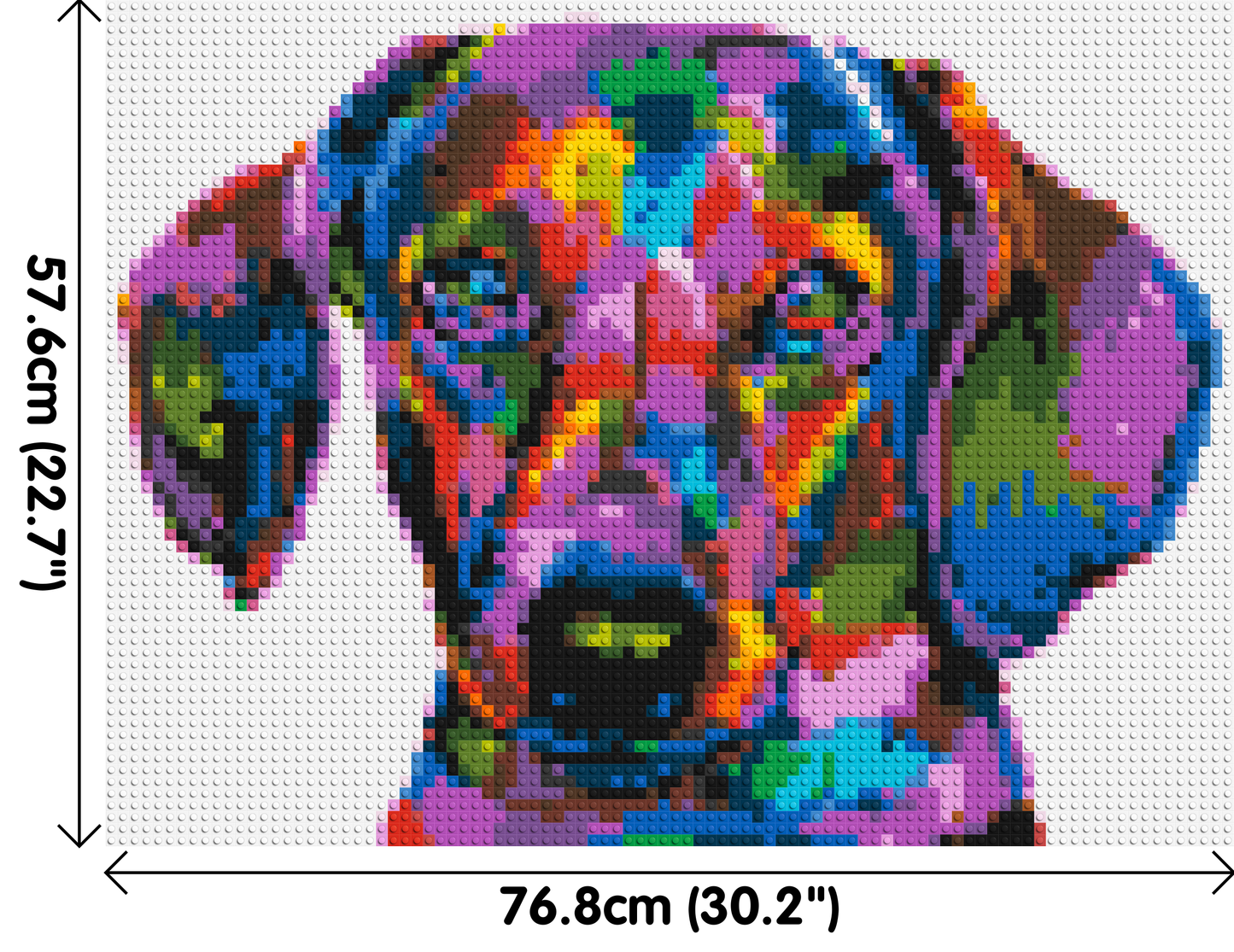 Dachshund Colourful Pop Art - Brick Art Mosaic Kit 4x3 large