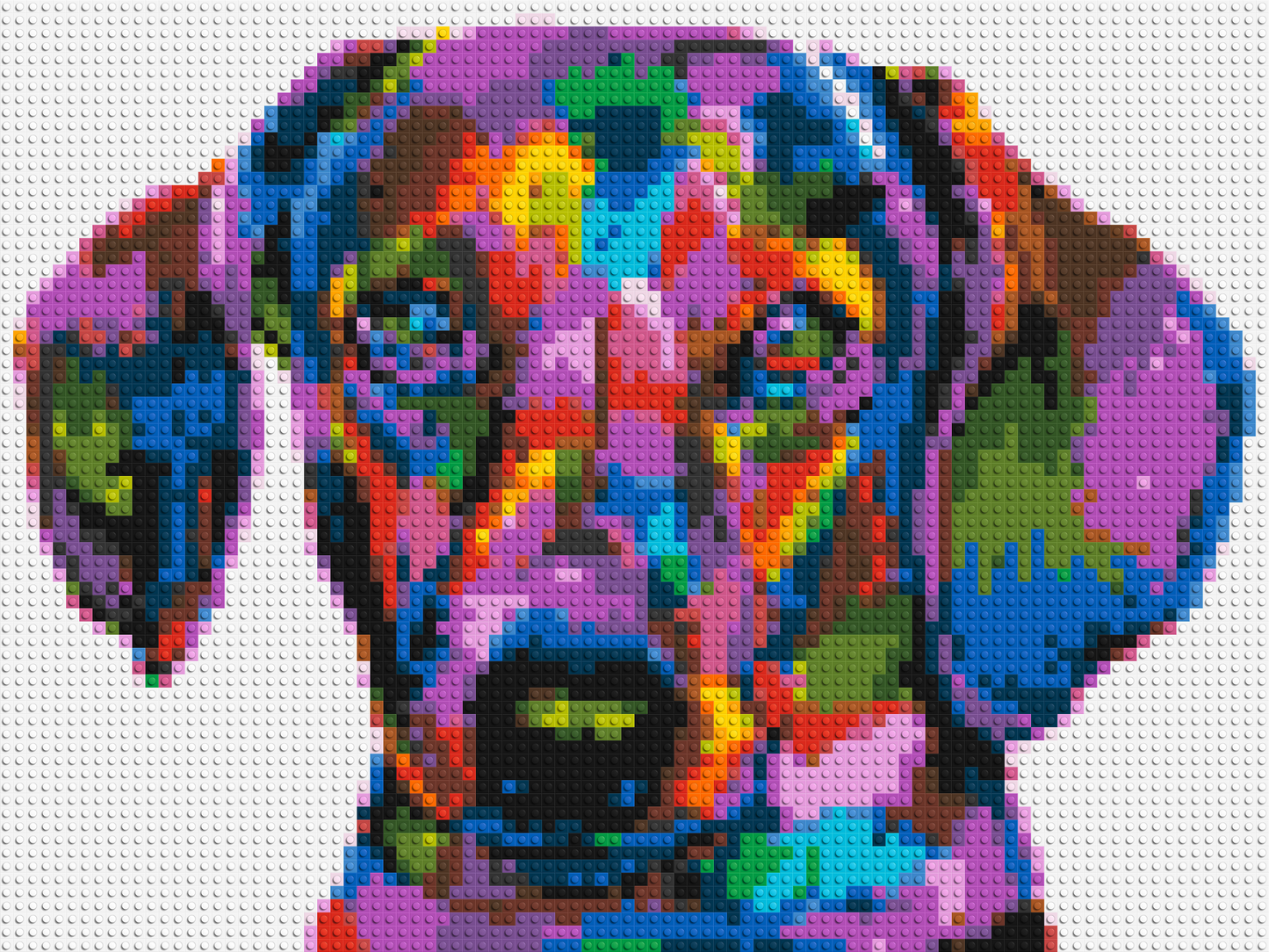 Dachshund Colourful Pop Art - Brick Art Mosaic Kit 4x3 large