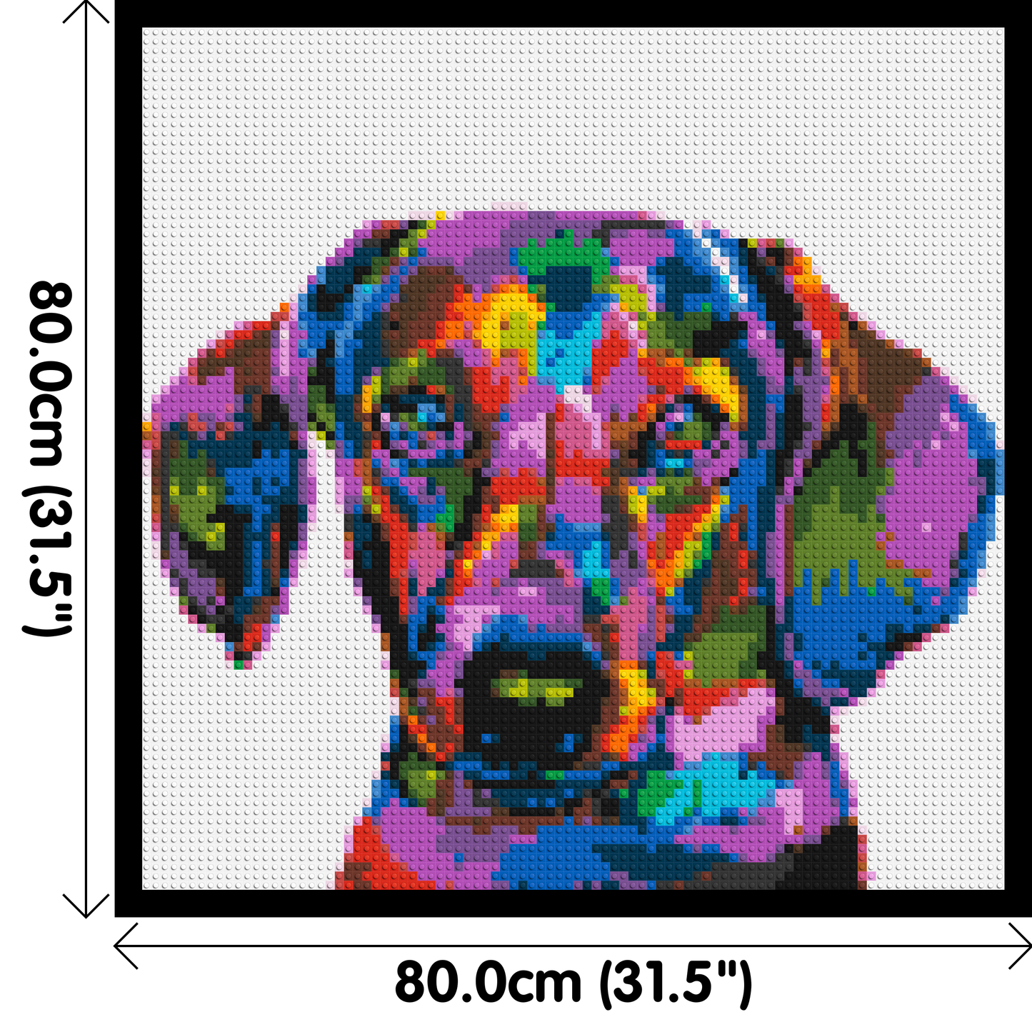 Dachshund Colourful Pop Art - Brick Art Mosaic Kit 4x4 large