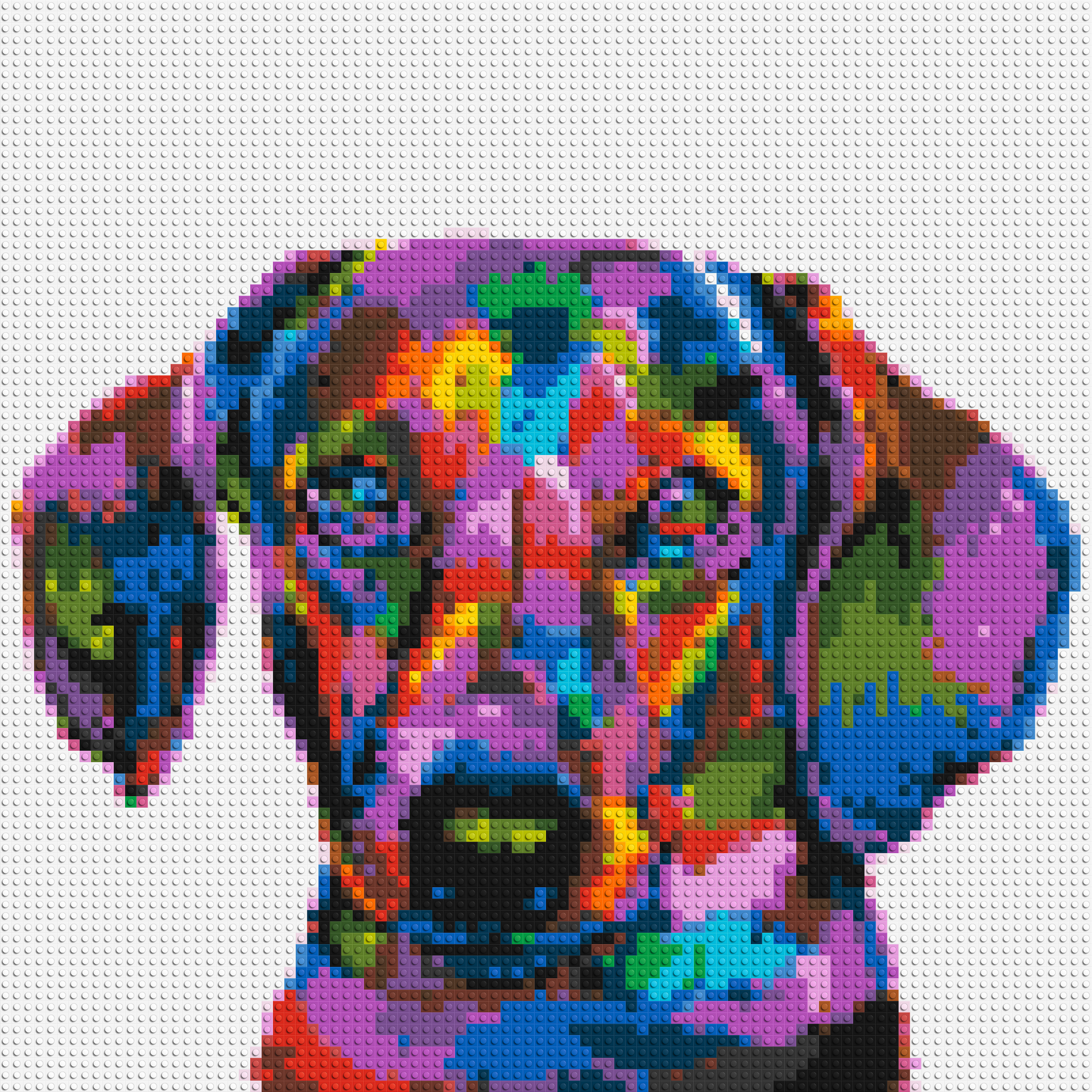 Dachshund Colourful Pop Art - Brick Art Mosaic Kit 4x4 large