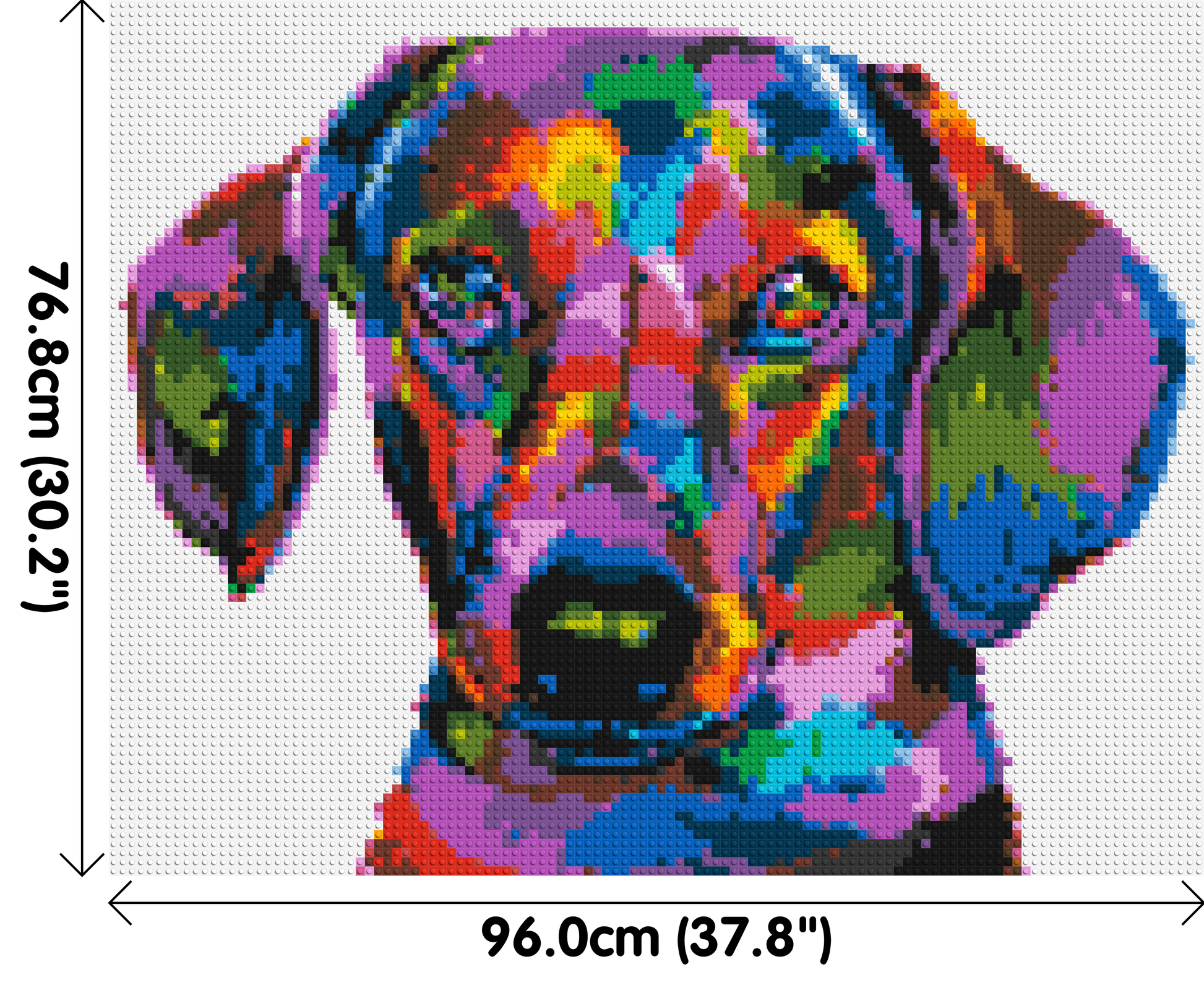 Dachshund Colourful Pop Art - Brick Art Mosaic Kit 5x4 dimensions