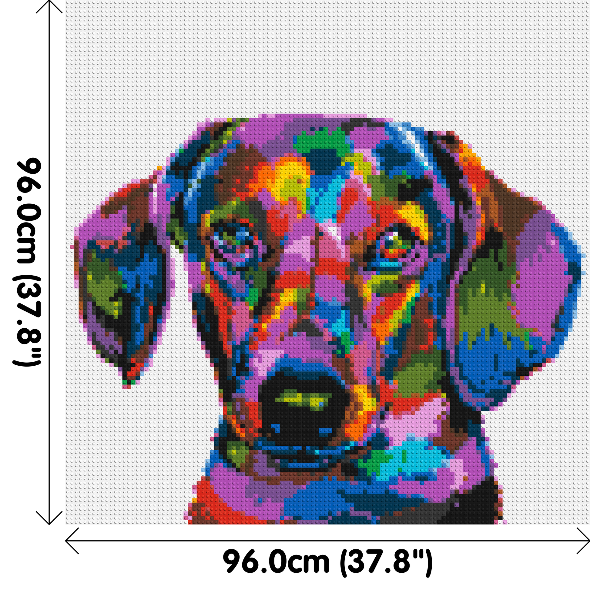 Dachshund Colourful Pop Art - Brick Art Mosaic Kit 5x5 dimensions