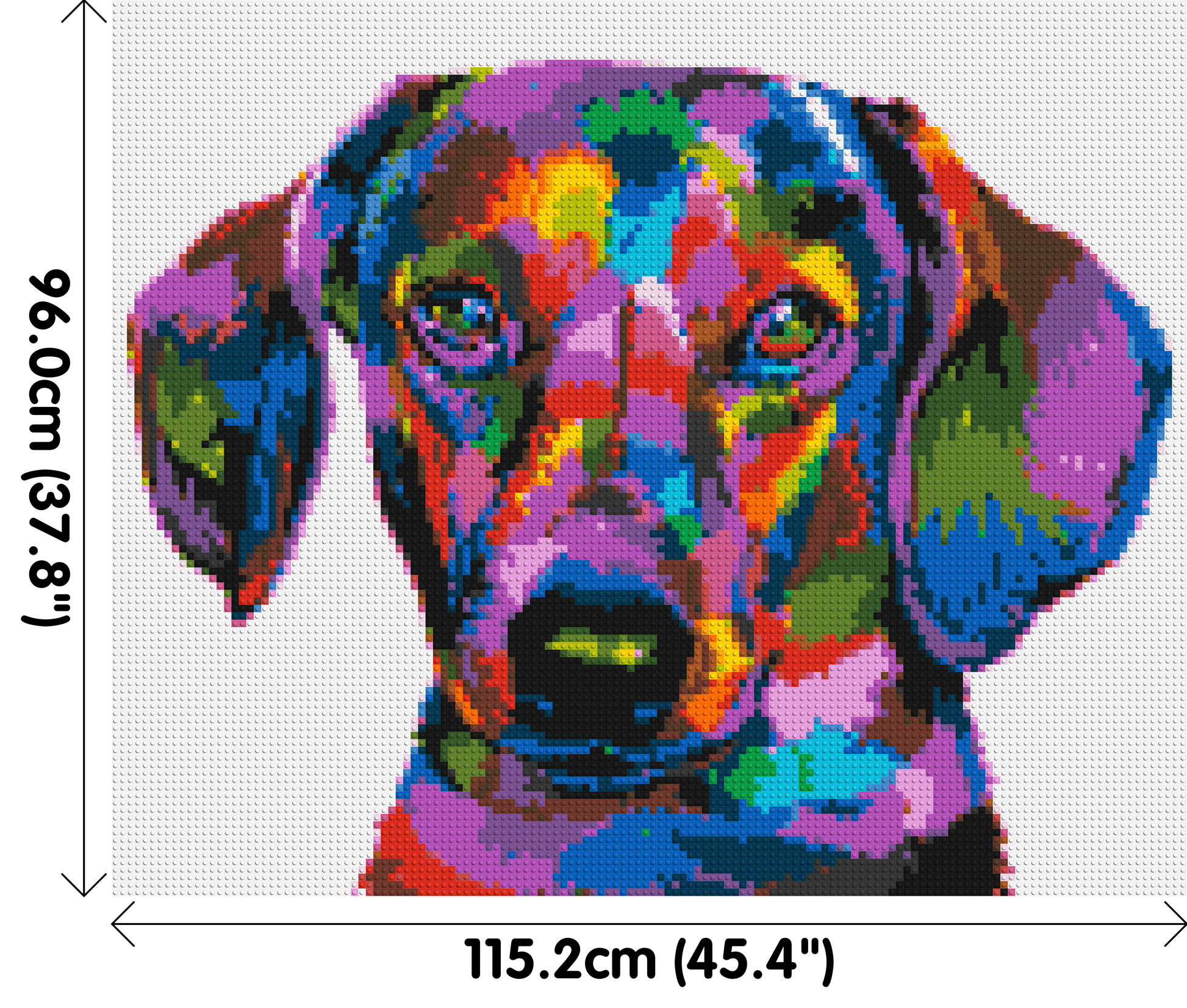 Dachshund Colourful Pop Art - Brick Art Mosaic Kit 6x5 dimensions