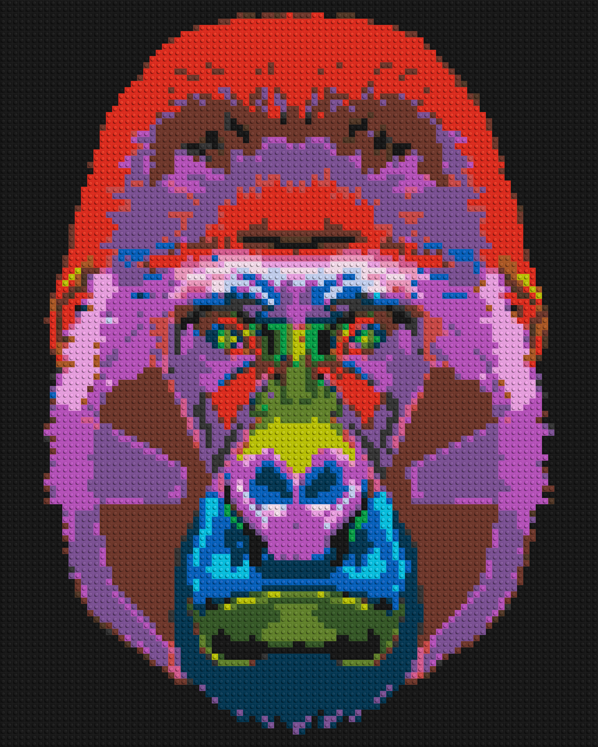 Gorilla Colourful Pop Art  - Brick Art Mosaic Kit 4x5 large