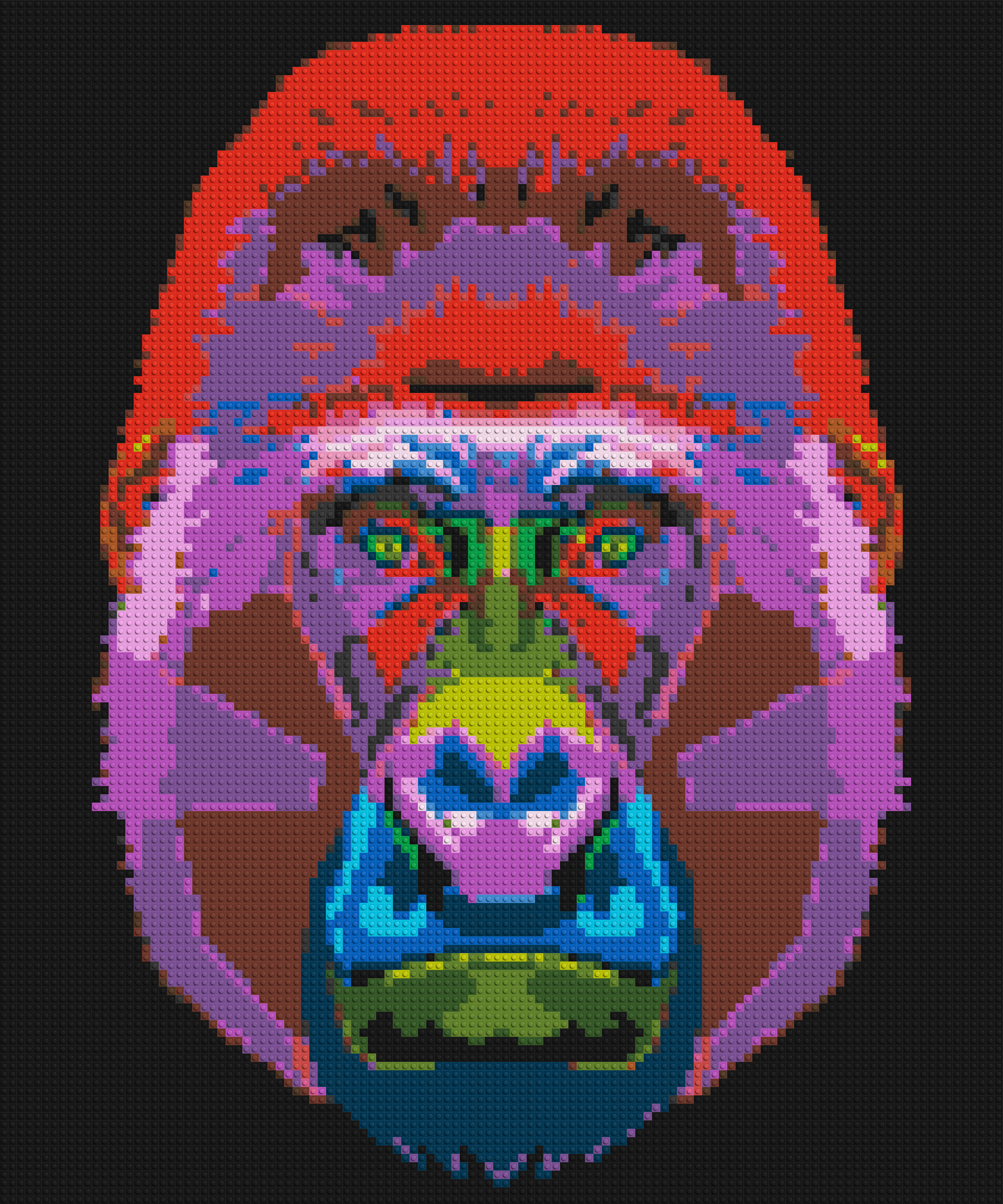 Gorilla Colourful Pop Art  - Brick Art Mosaic Kit 5x6 large