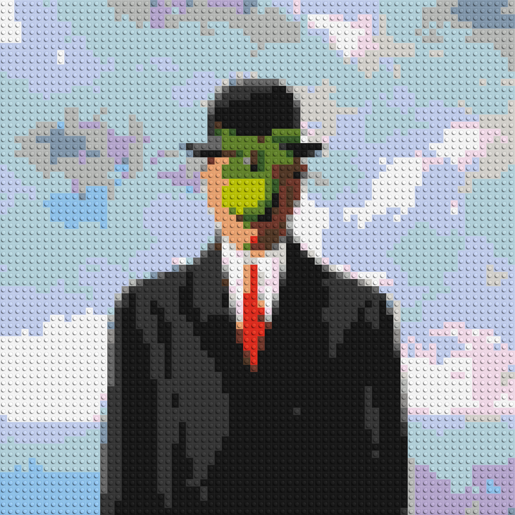 The Son of Man by René Magritte - Brick Art Mosaic Kit 3x3 large