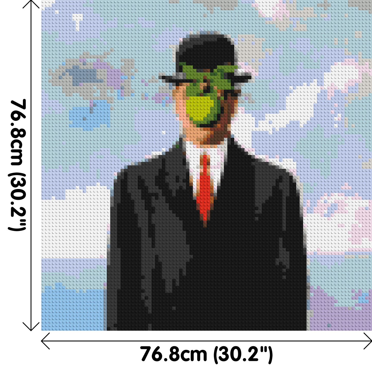 The Son of Man by René Magritte - Brick Art Mosaic Kit 4x4 large