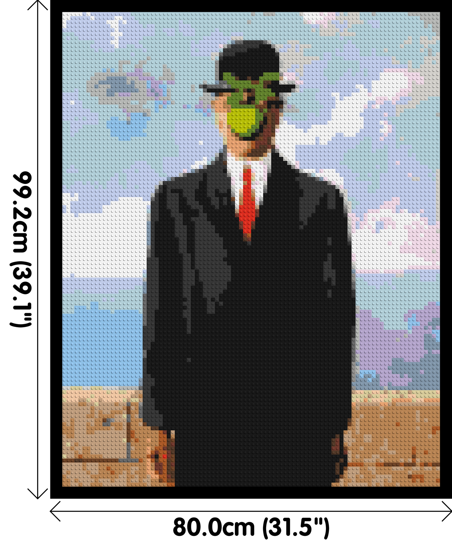 The Son of Man by René Magritte - Brick Art Mosaic Kit 4x5 large