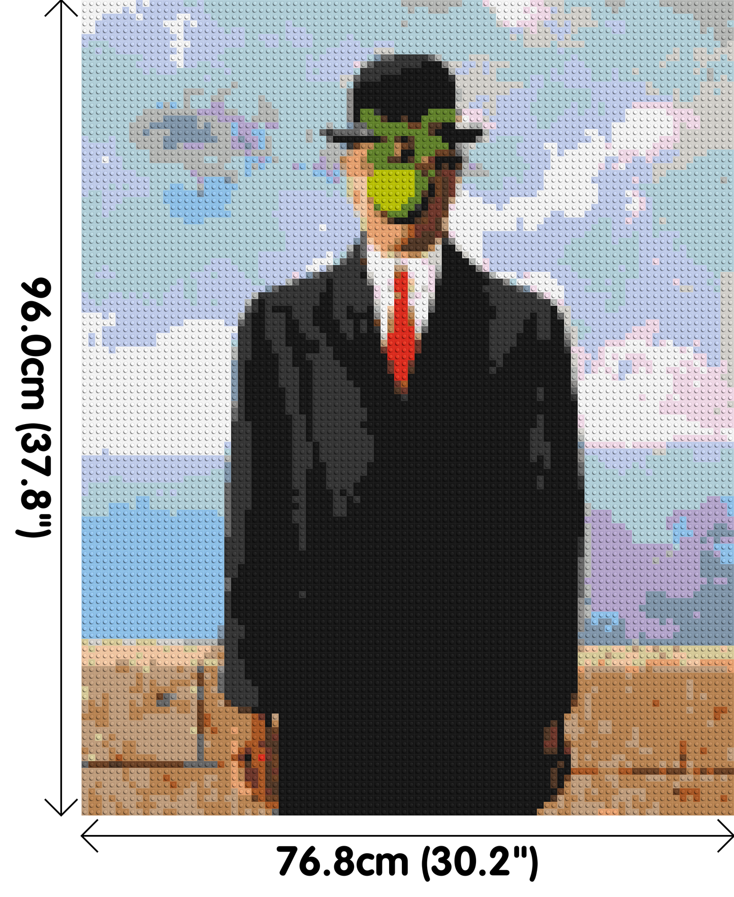 The Son of Man by René Magritte - Brick Art Mosaic Kit 4x5 large