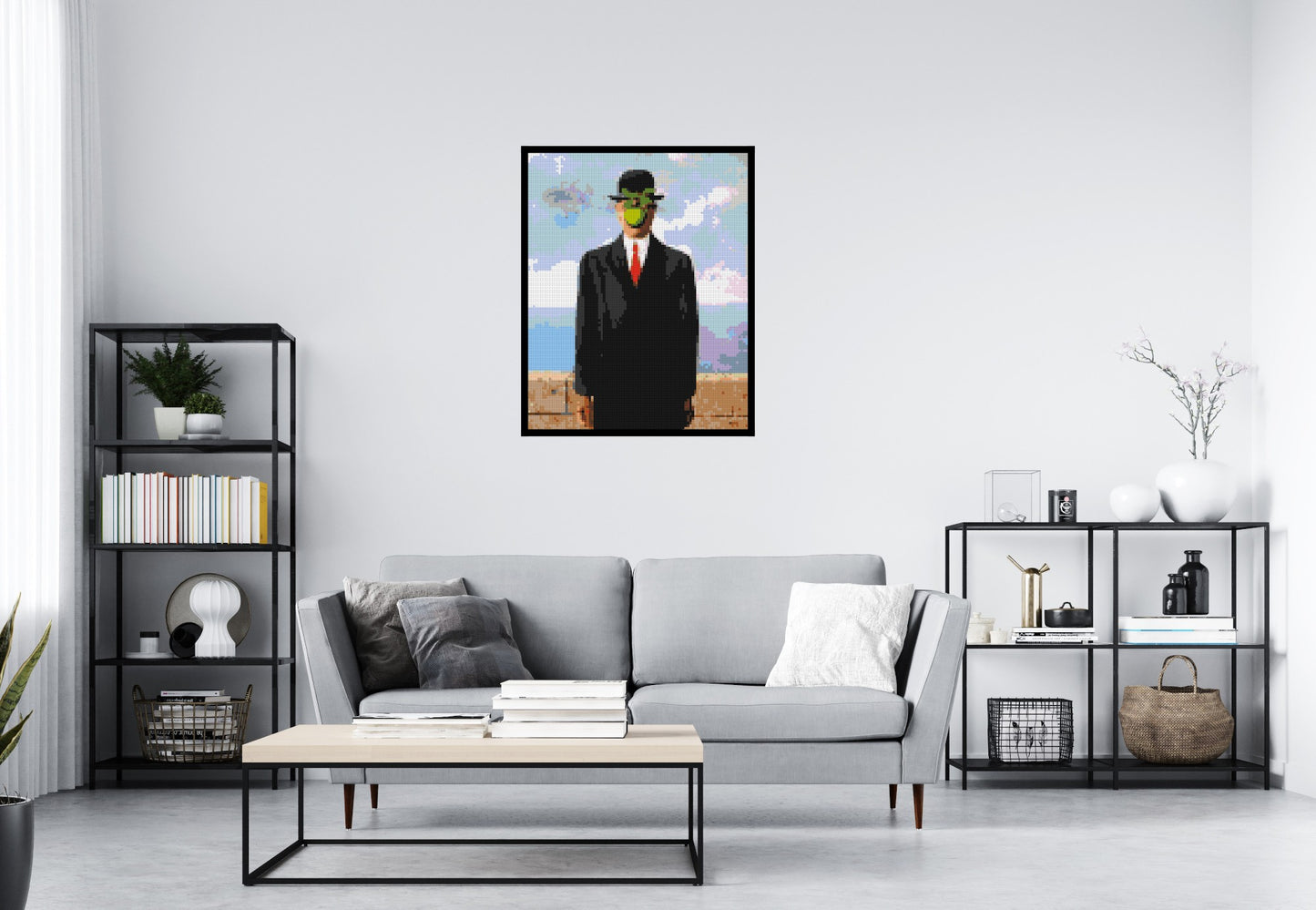 The Son of Man by René Magritte - Brick Art Mosaic Kit 4x5 large