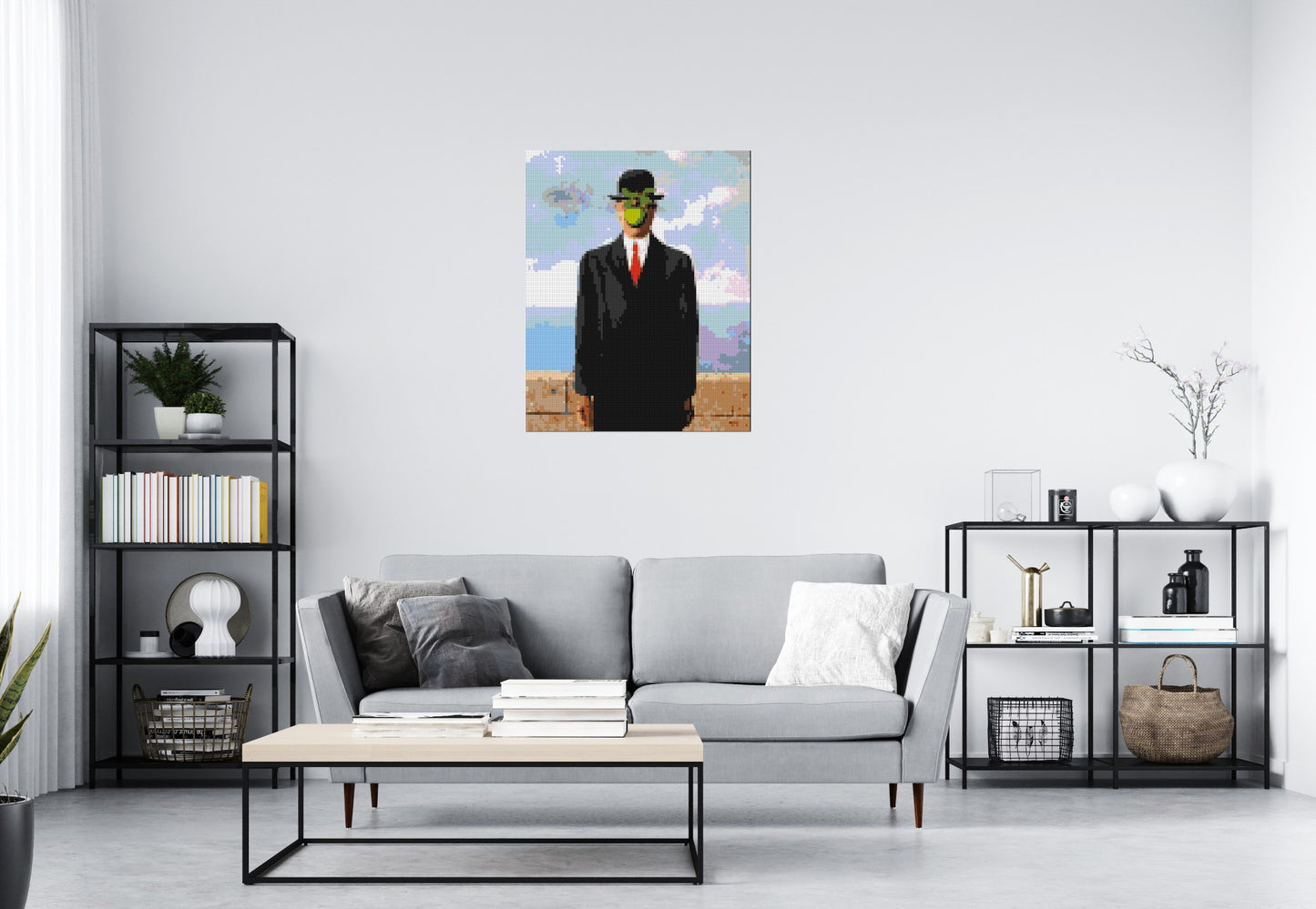 The Son of Man by René Magritte - Brick Art Mosaic Kit 4x5 large