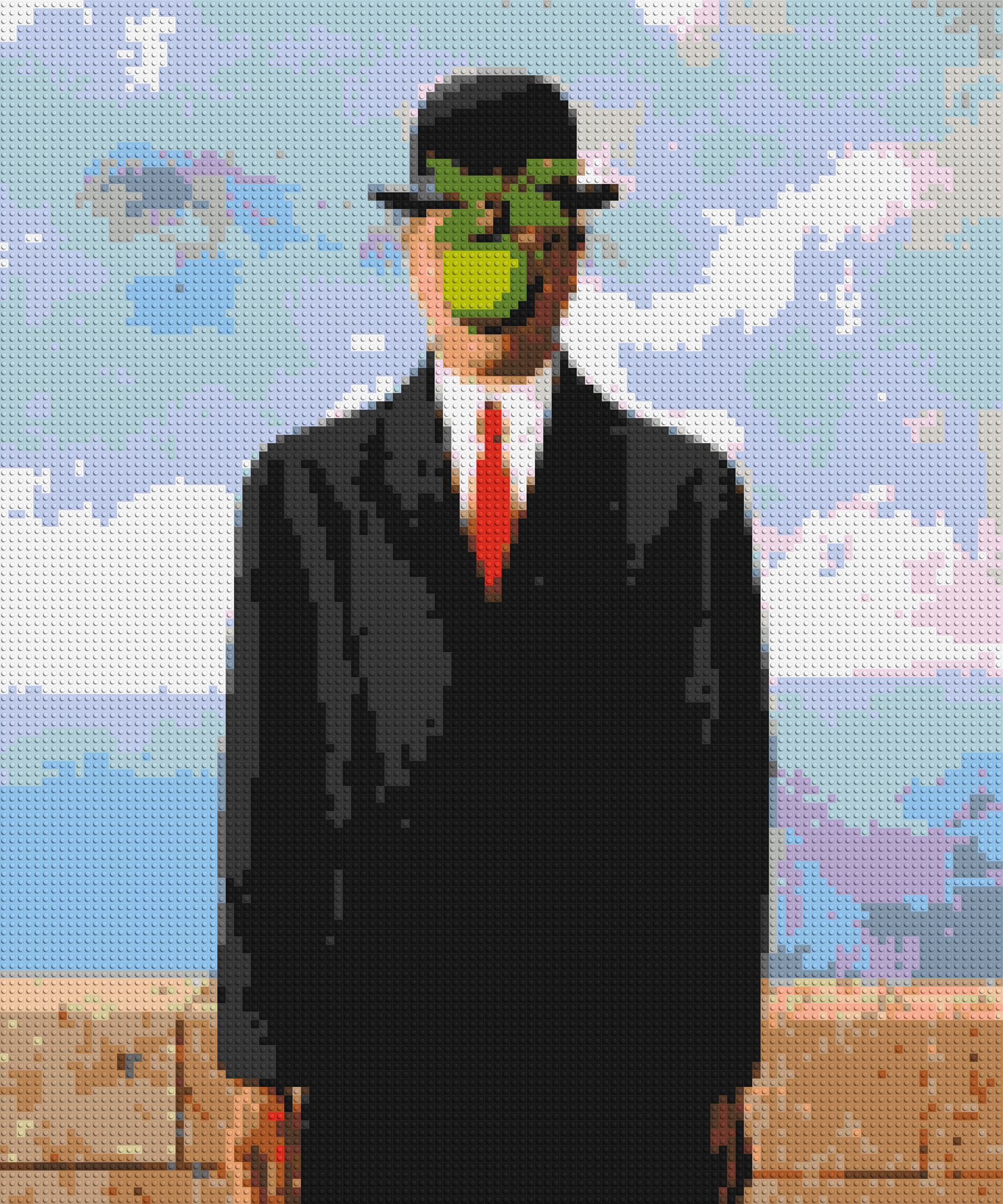 The Son of Man by René Magritte - Brick Art Mosaic Kit 5x6 large