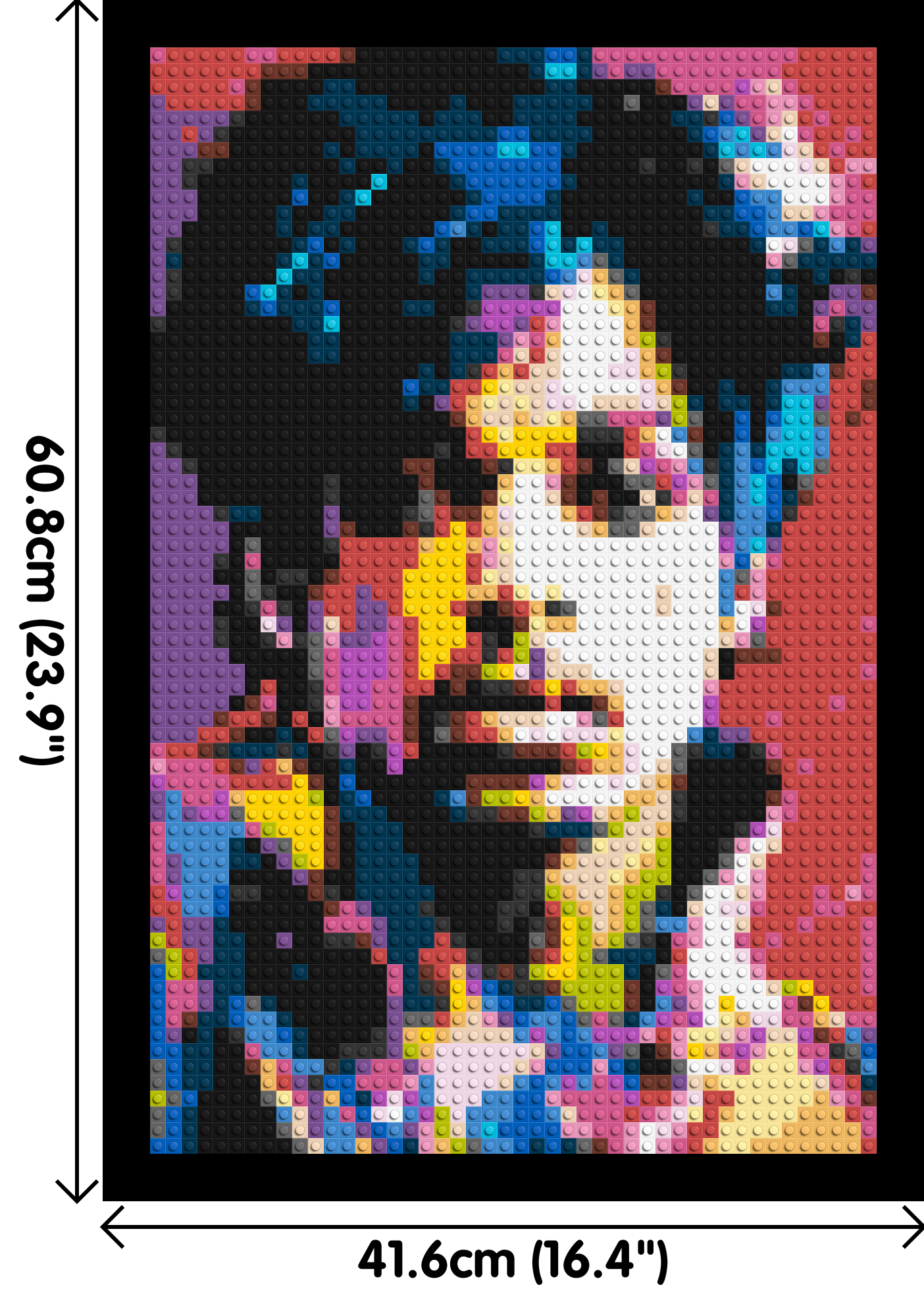 Prince - Brick Art Mosaic Kit 2x3 dimensions with frame