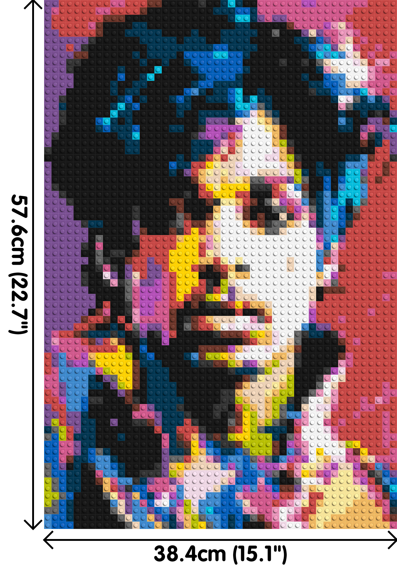 Prince - Brick Art Mosaic Kit 2x3 dimensions