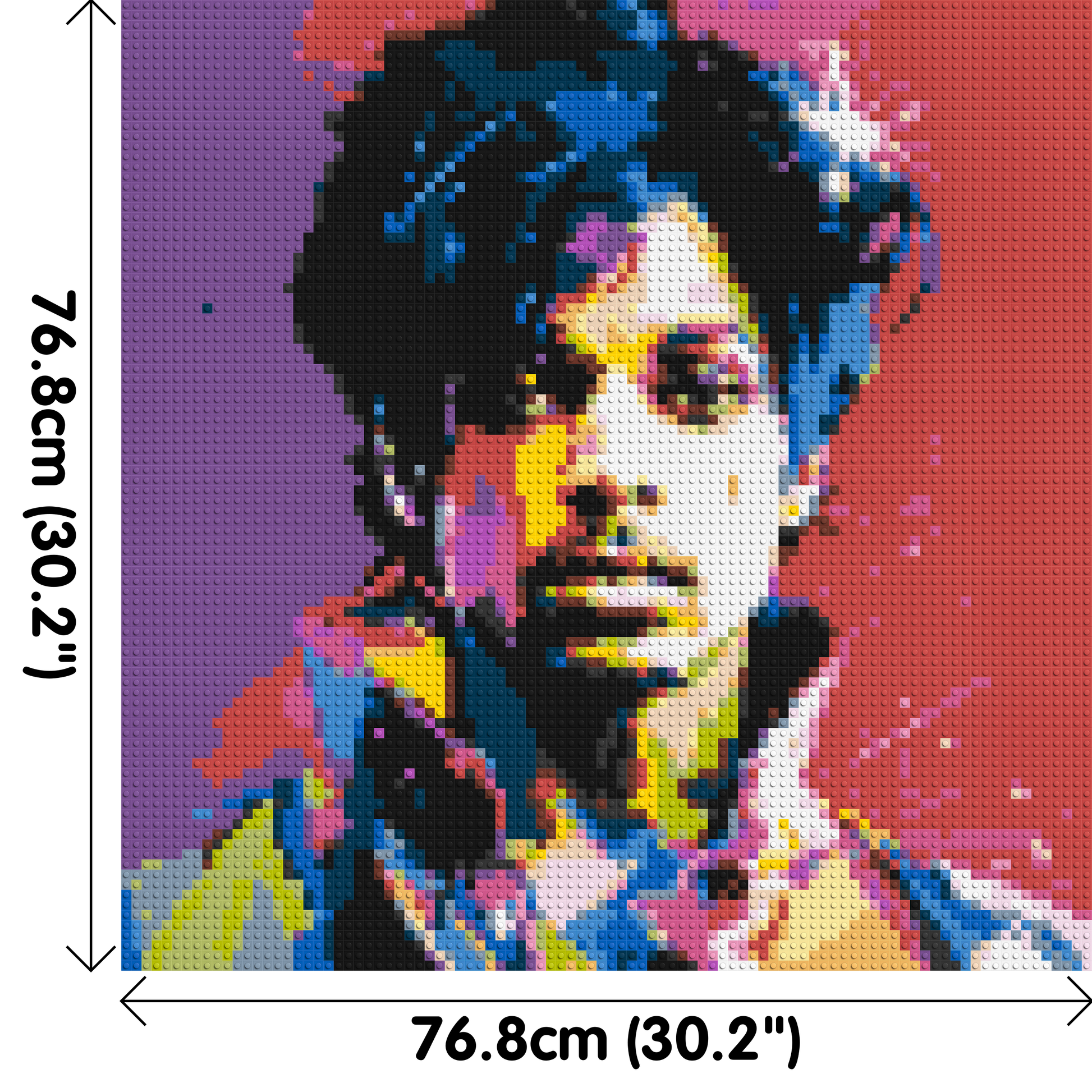 Prince - Brick Art Mosaic Kit 4x4 dimensions