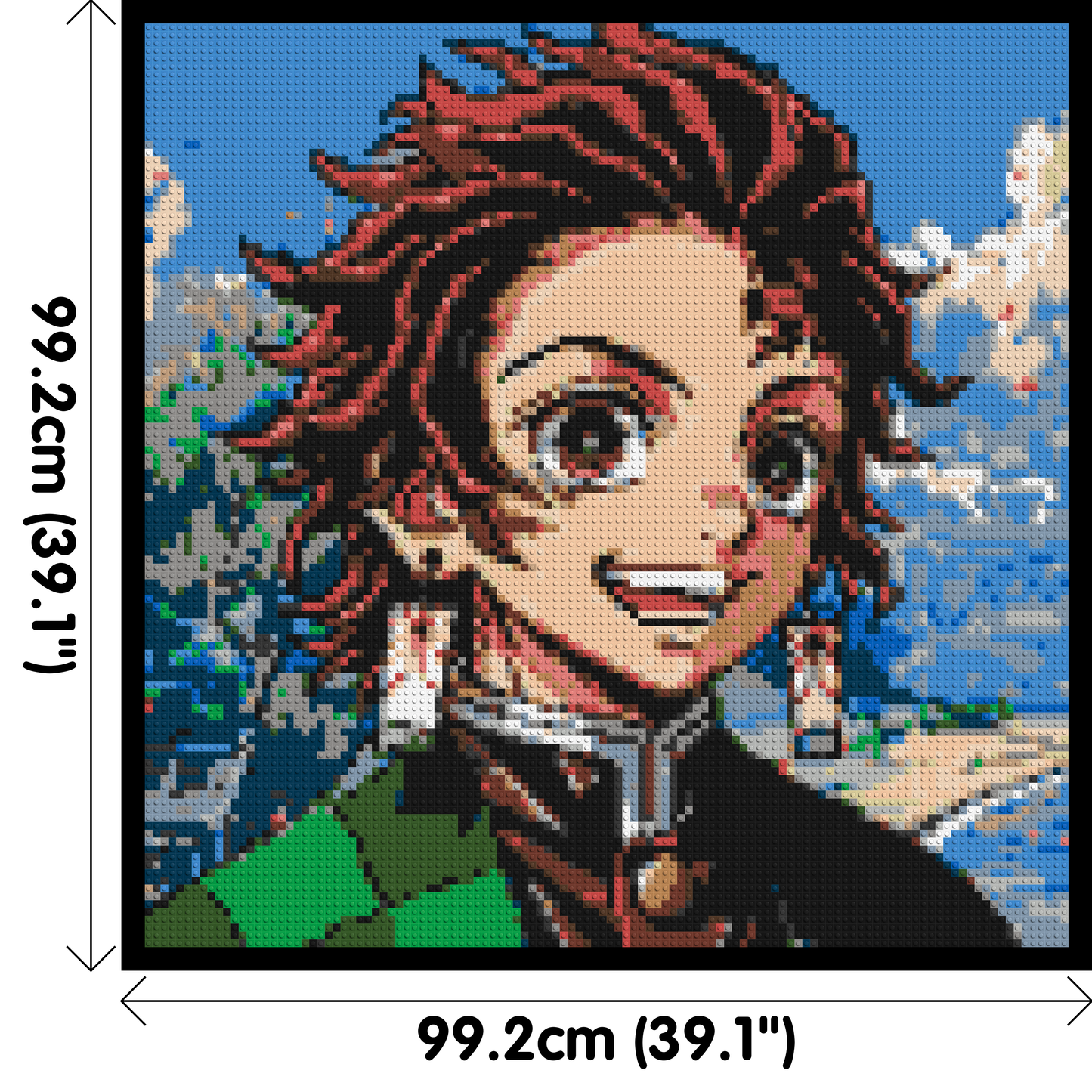 Tanjiro Pixel Art - Brick Art Mosaic Kit 5x5 large