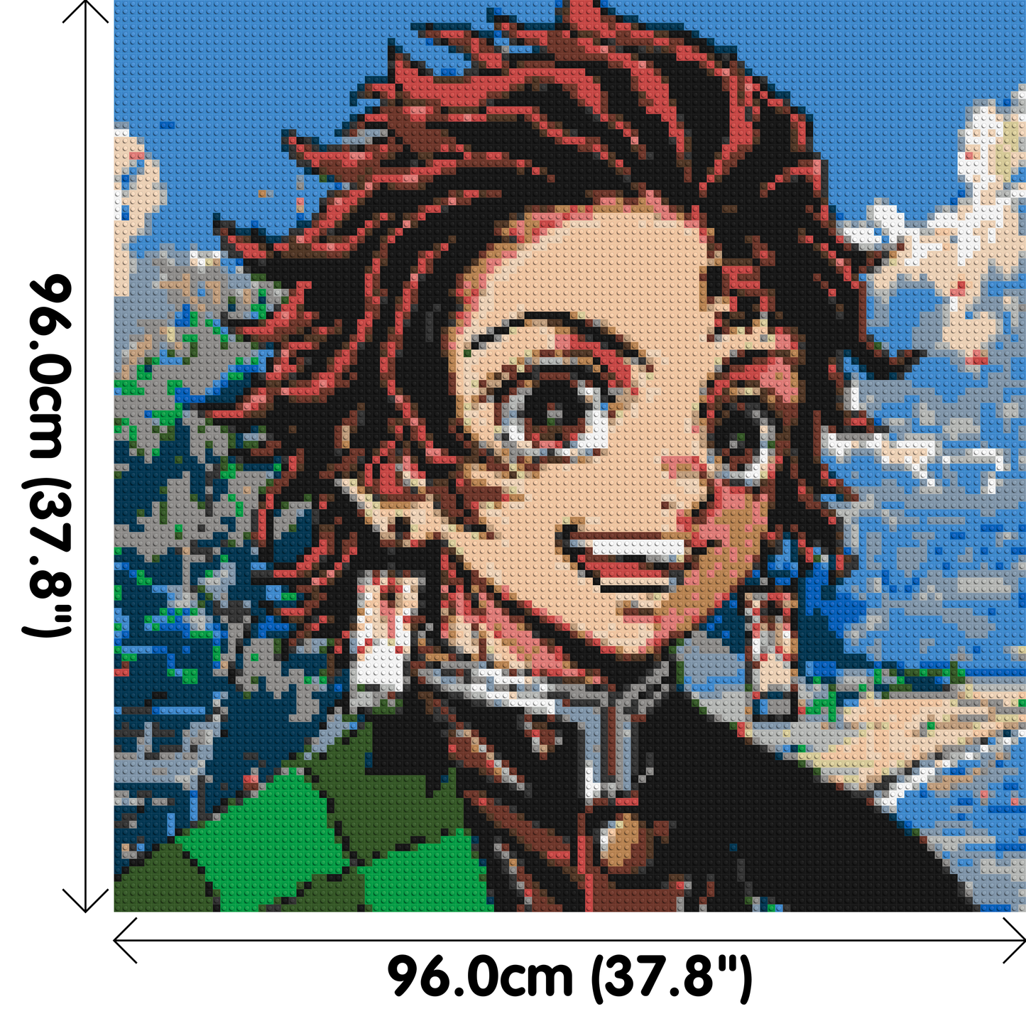 Tanjiro Pixel Art - Brick Art Mosaic Kit 5x5 large