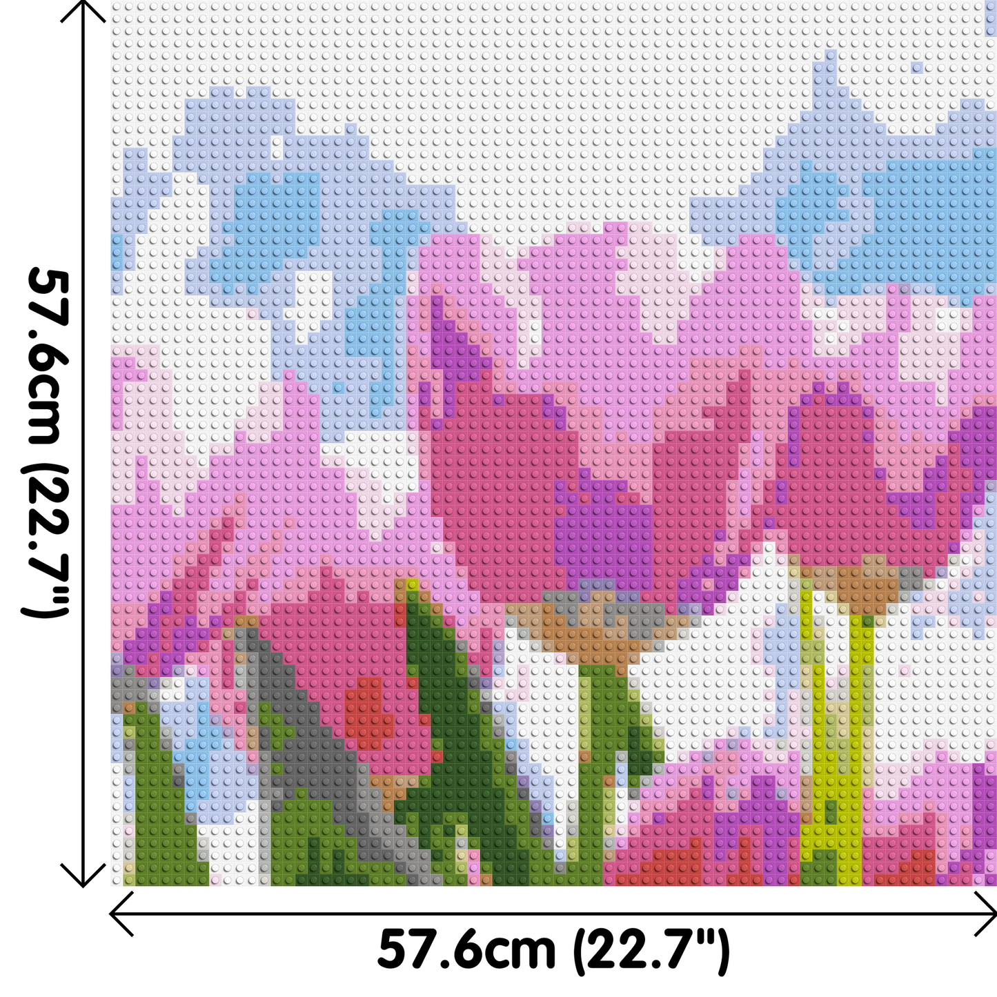 Pink Tulips - Brick Art Mosaic Kit 3x3 large