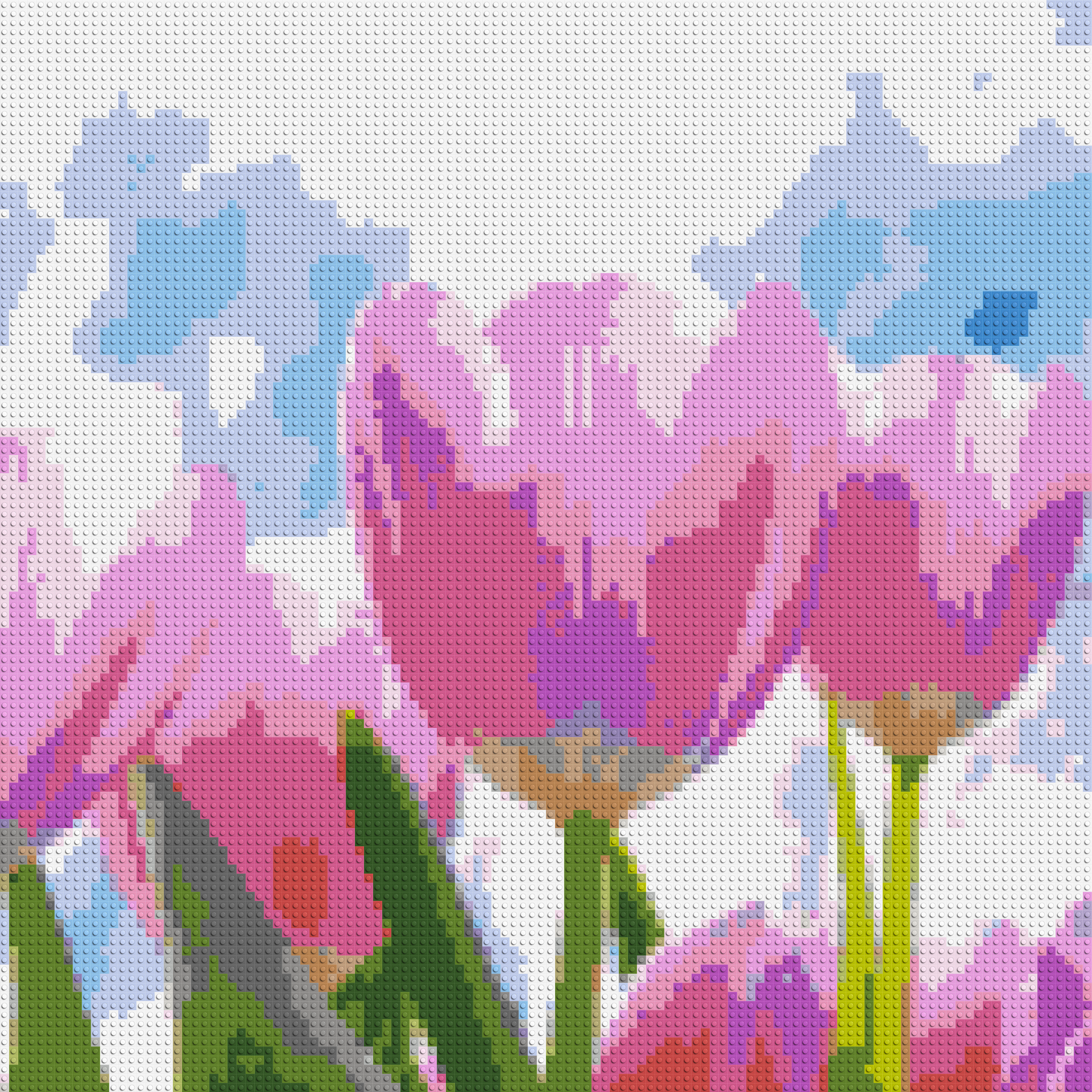 Pink Tulips - Brick Art Mosaic Kit 5x5 large