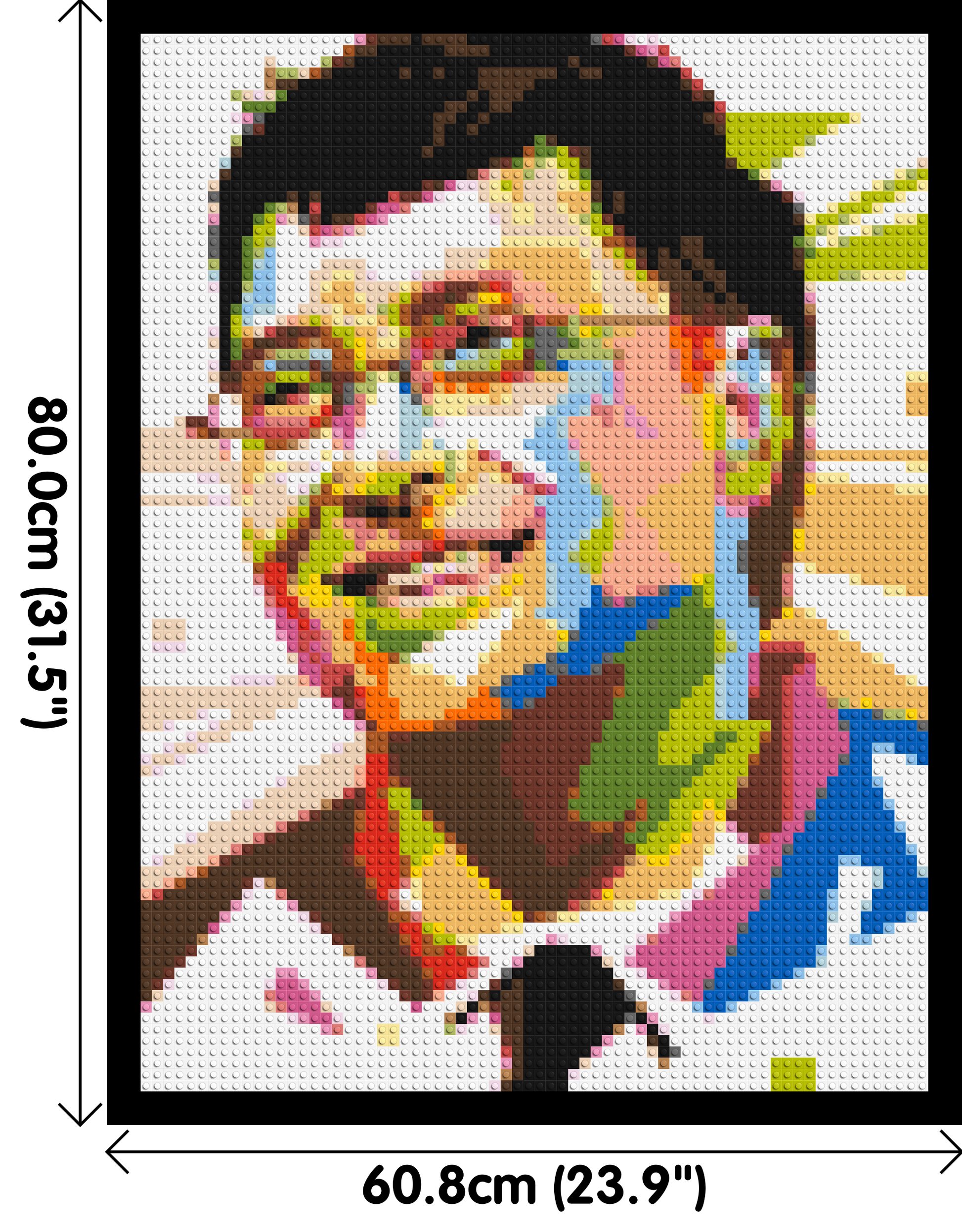 Bill Gates - Brick Art Mosaic Kit 3x4 dimensions with frame