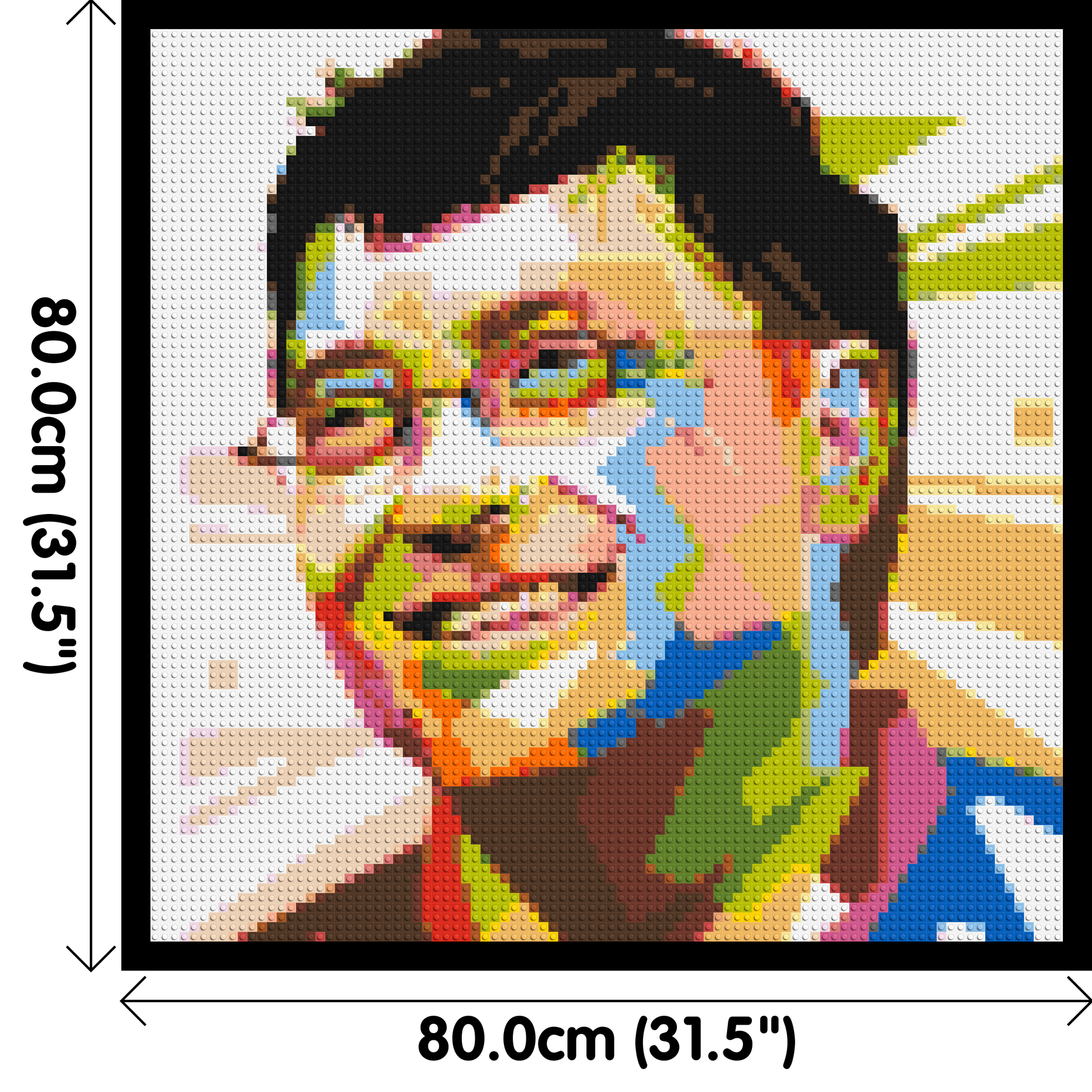 Bill Gates - Brick Art Mosaic Kit 4x4 dimensions with frame