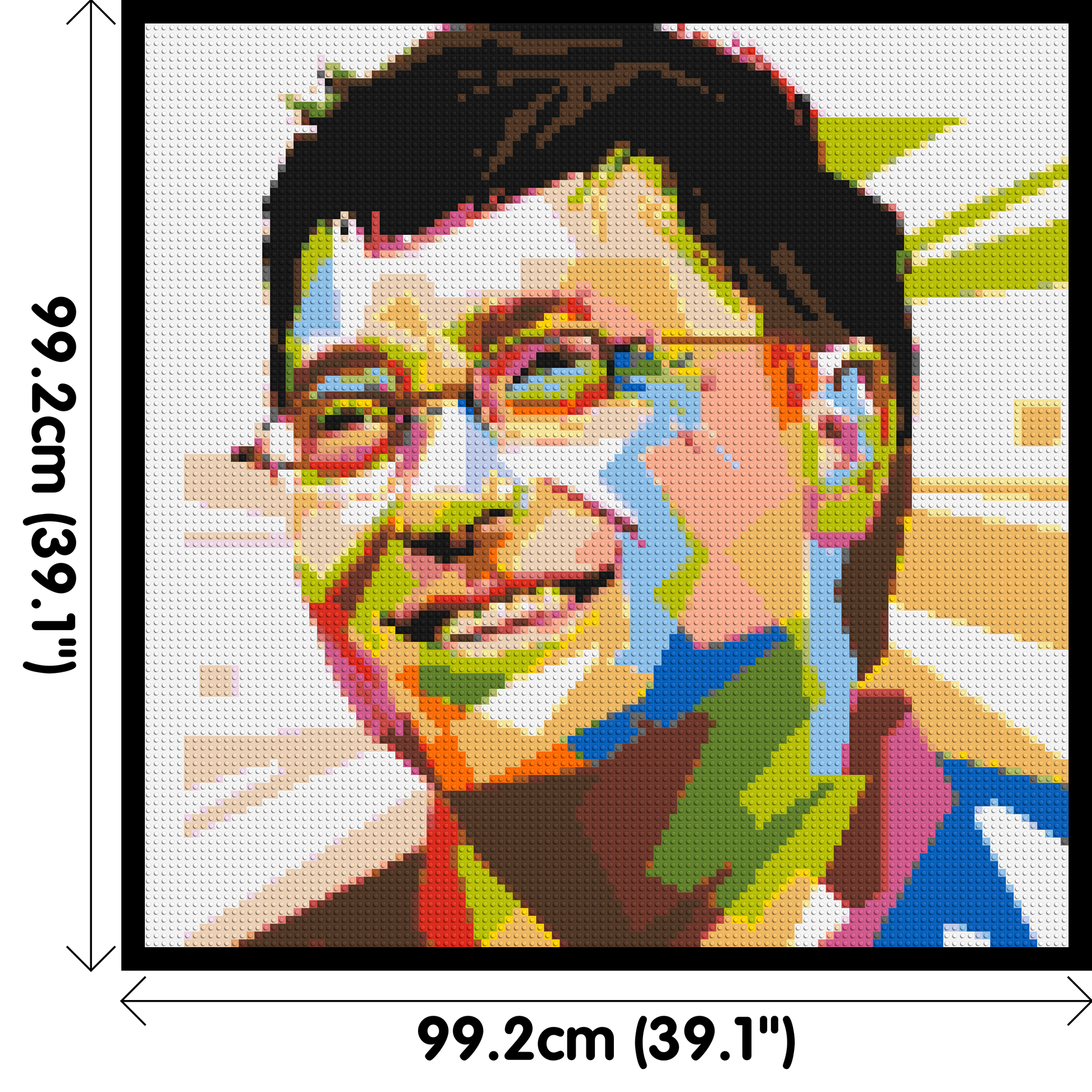 Bill Gates - Brick Art Mosaic Kit 5x5 dimensions with frame