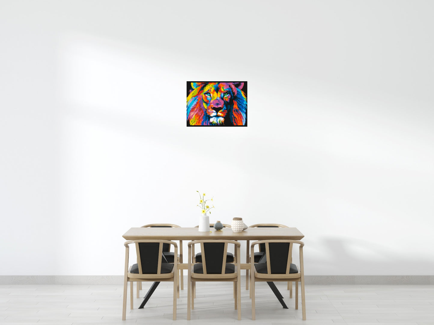 Lion Colourful Pop Art - Brick Art Mosaic Kit 4x3 large