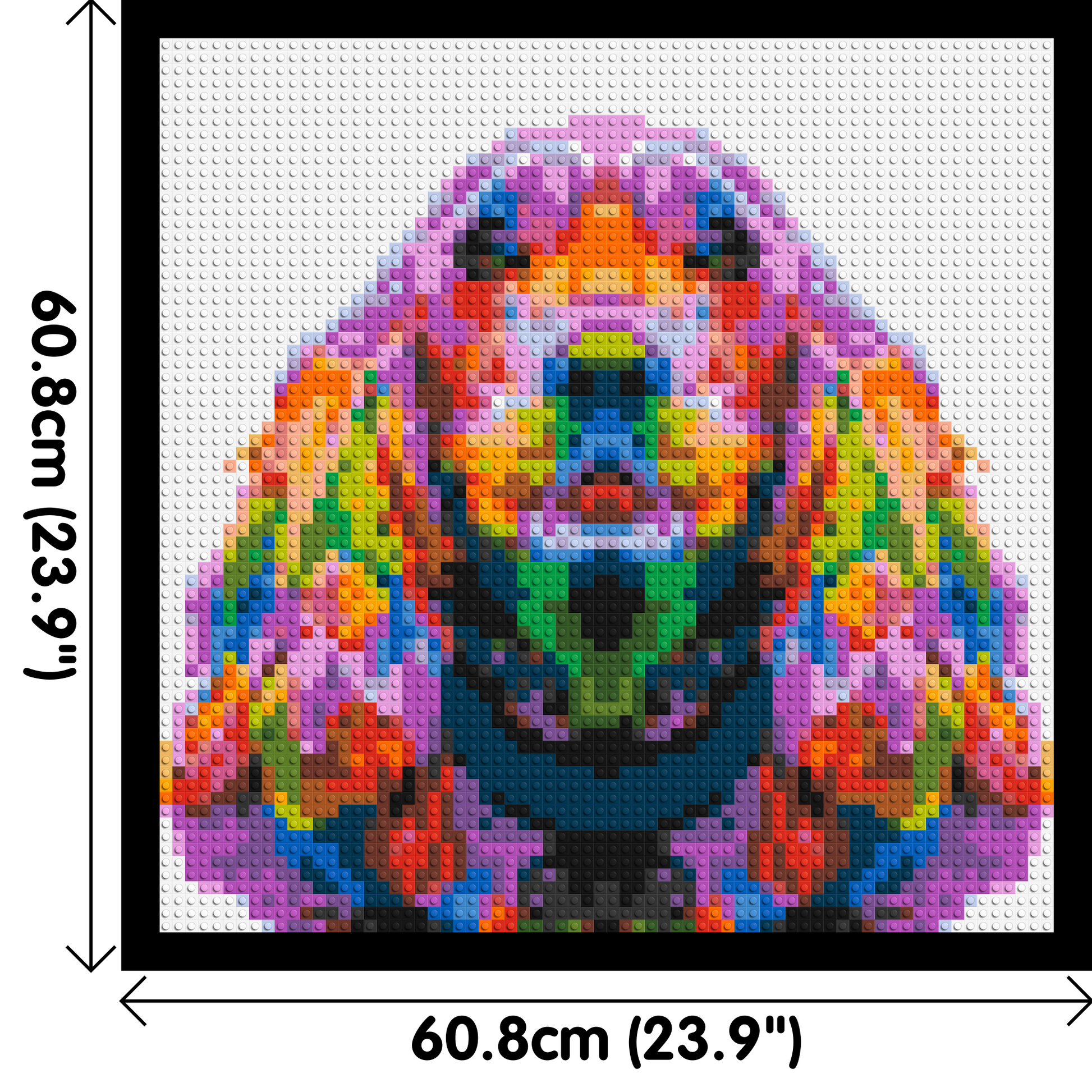 Cocker Spaniel Colourful Pop Art - Brick Art Mosaic Kit 3x3 dimensions with frame