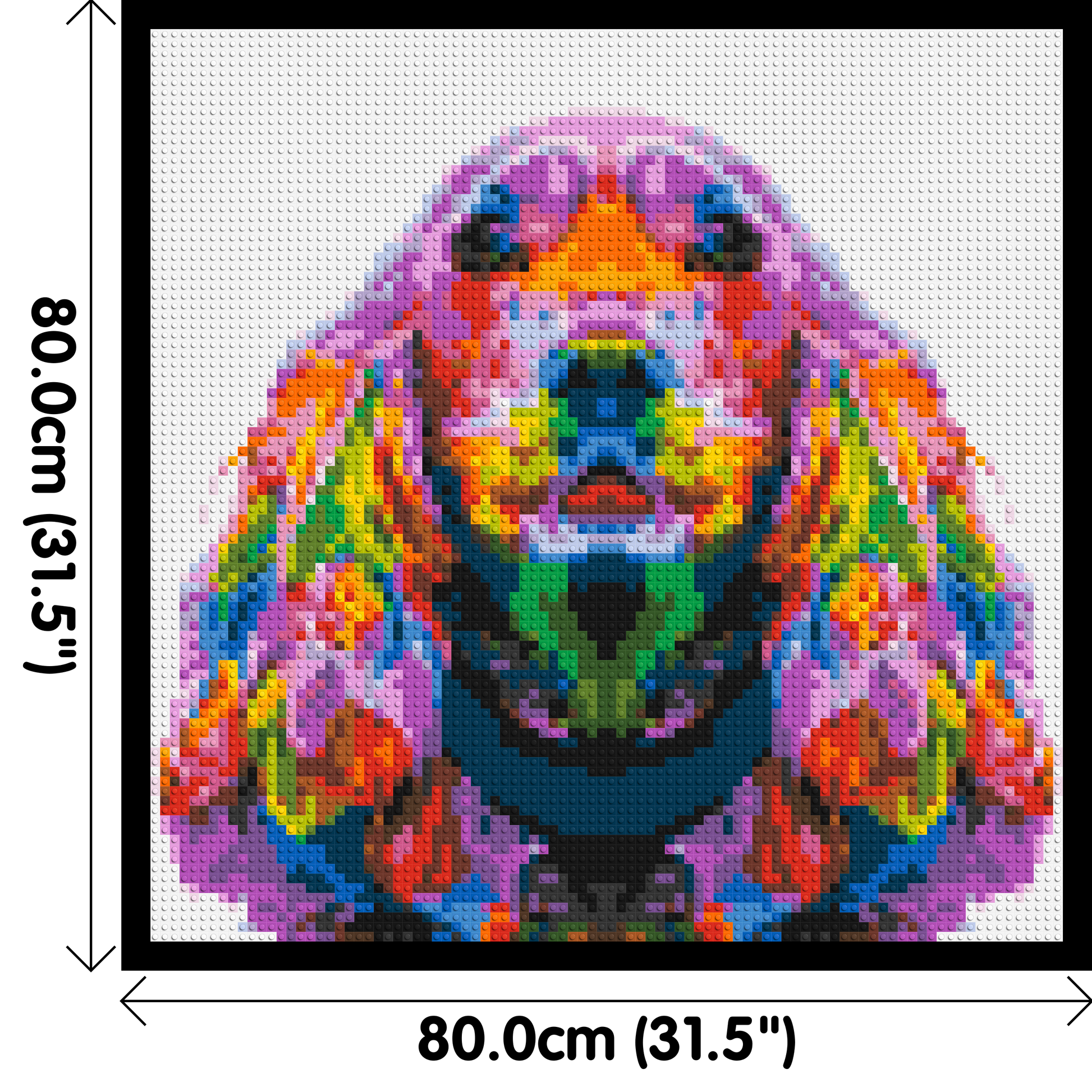 Cocker Spaniel Colourful Pop Art - Brick Art Mosaic Kit 4x4 dimensions with frame