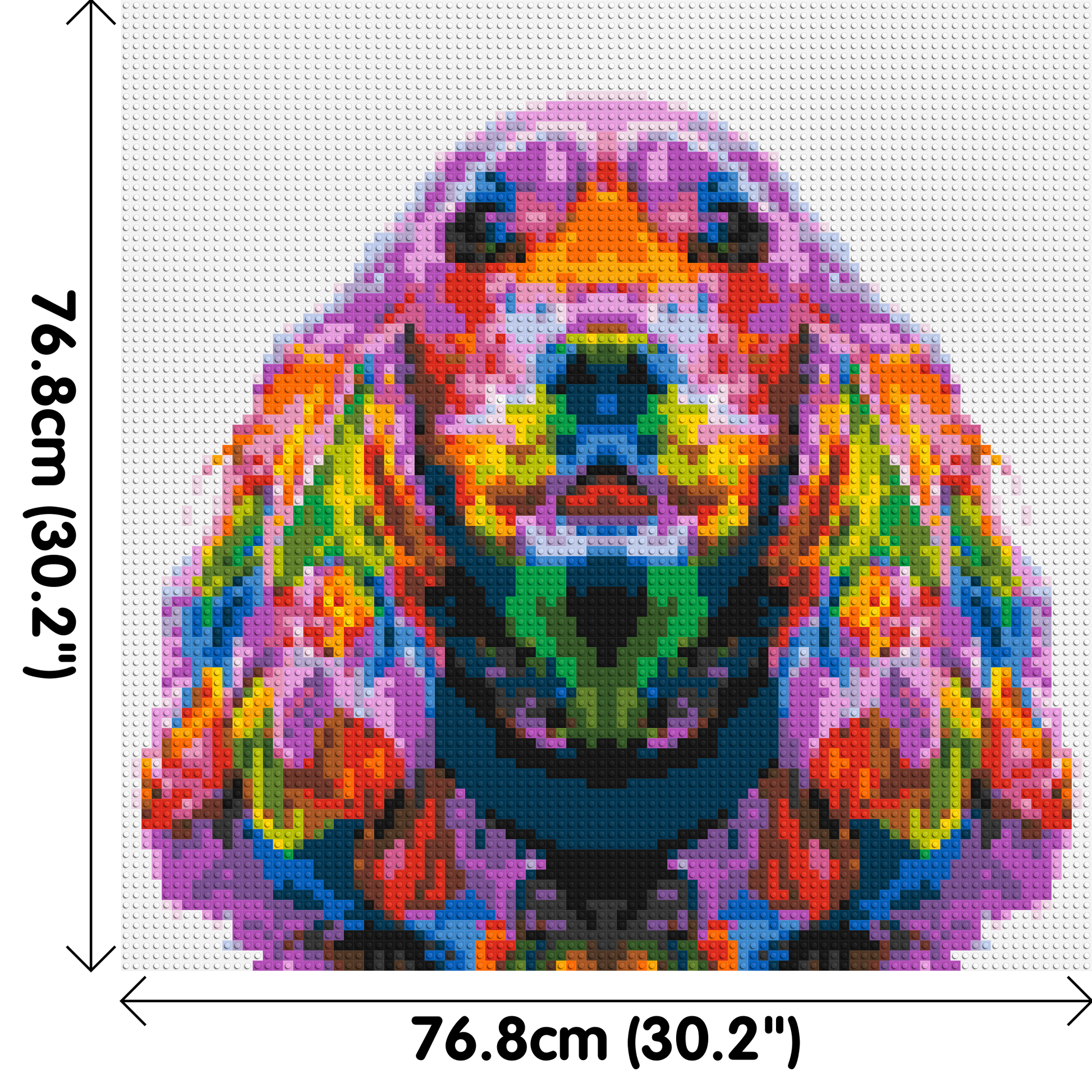 Cocker Spaniel Colourful Pop Art - Brick Art Mosaic Kit 4x4 dimensions