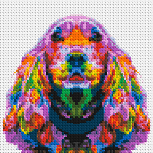 Cocker Spaniel Colourful Pop Art - Brick Art Mosaic Kit 4x4 large