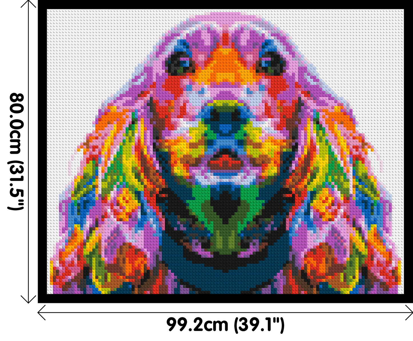 Cocker Spaniel Colourful Pop Art - Brick Art Mosaic Kit 5x4 large