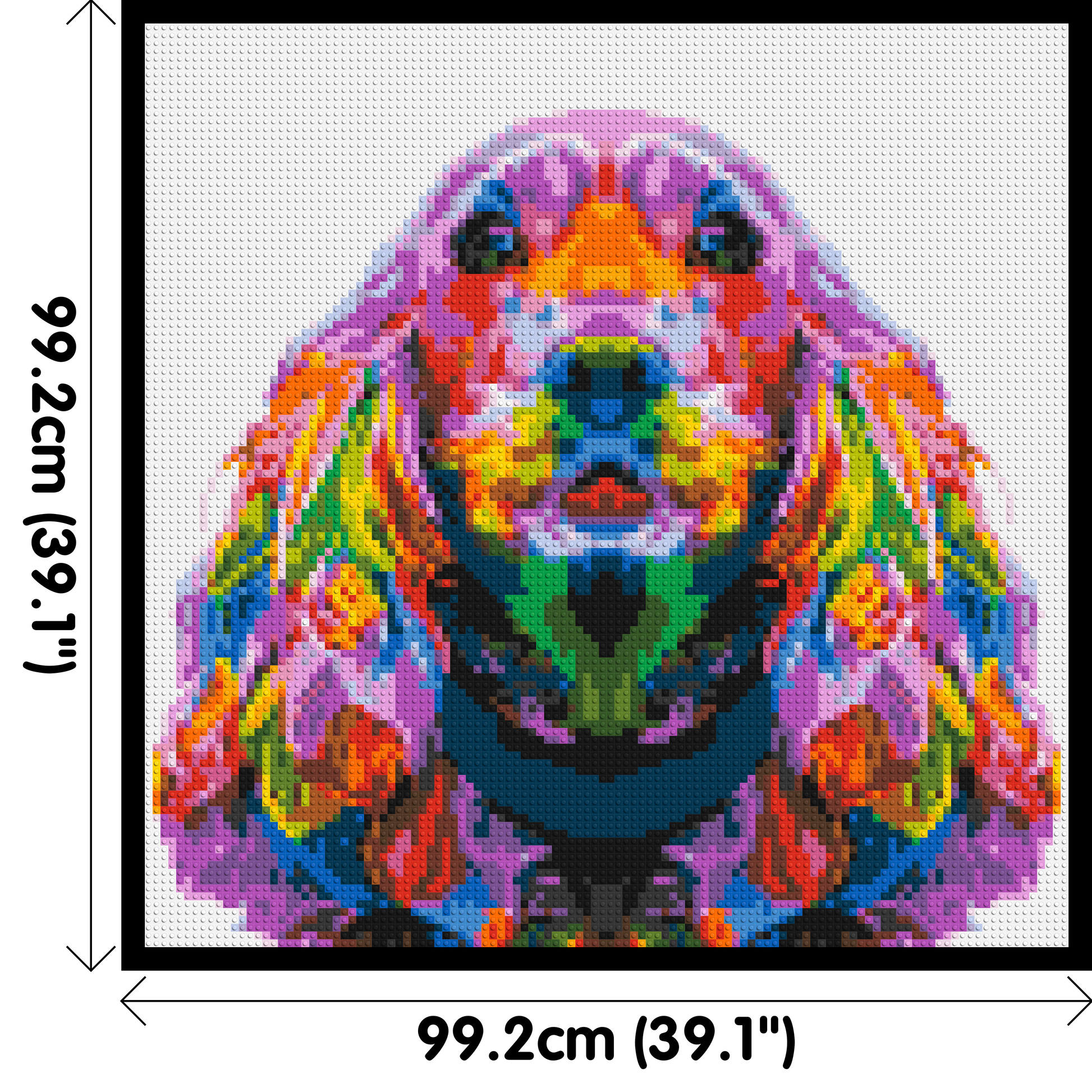 Cocker Spaniel Colourful Pop Art - Brick Art Mosaic Kit 5x5 dimensions with frame