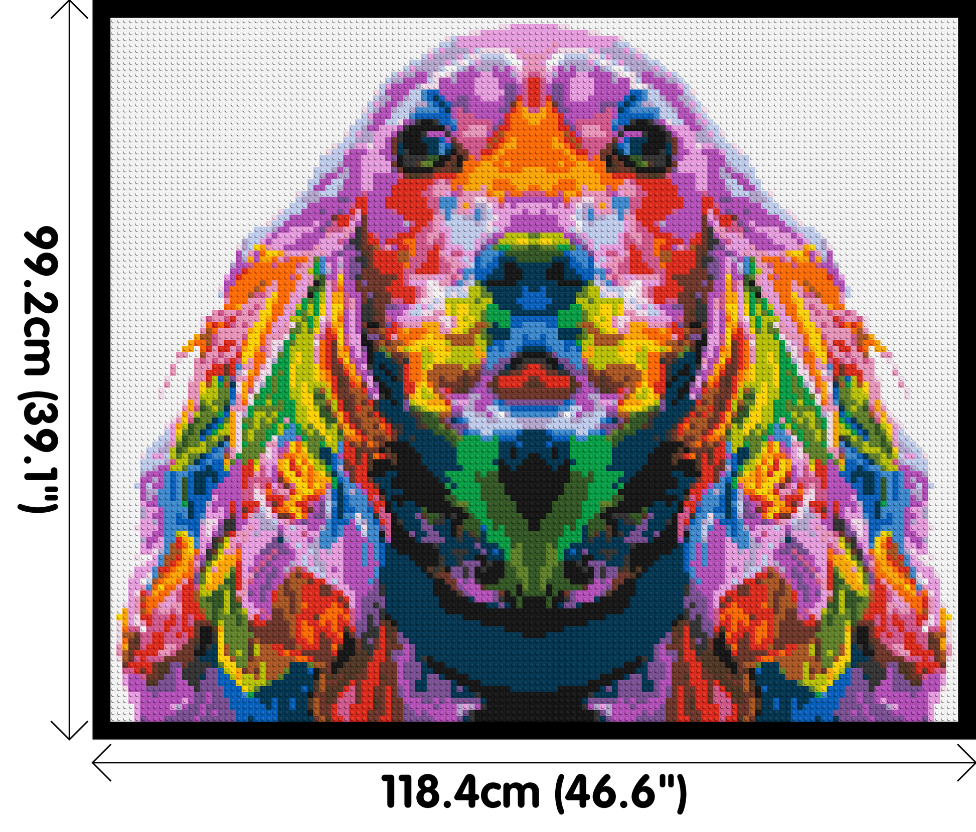 Cocker Spaniel Colourful Pop Art - Brick Art Mosaic Kit 6x5 dimensions with frame