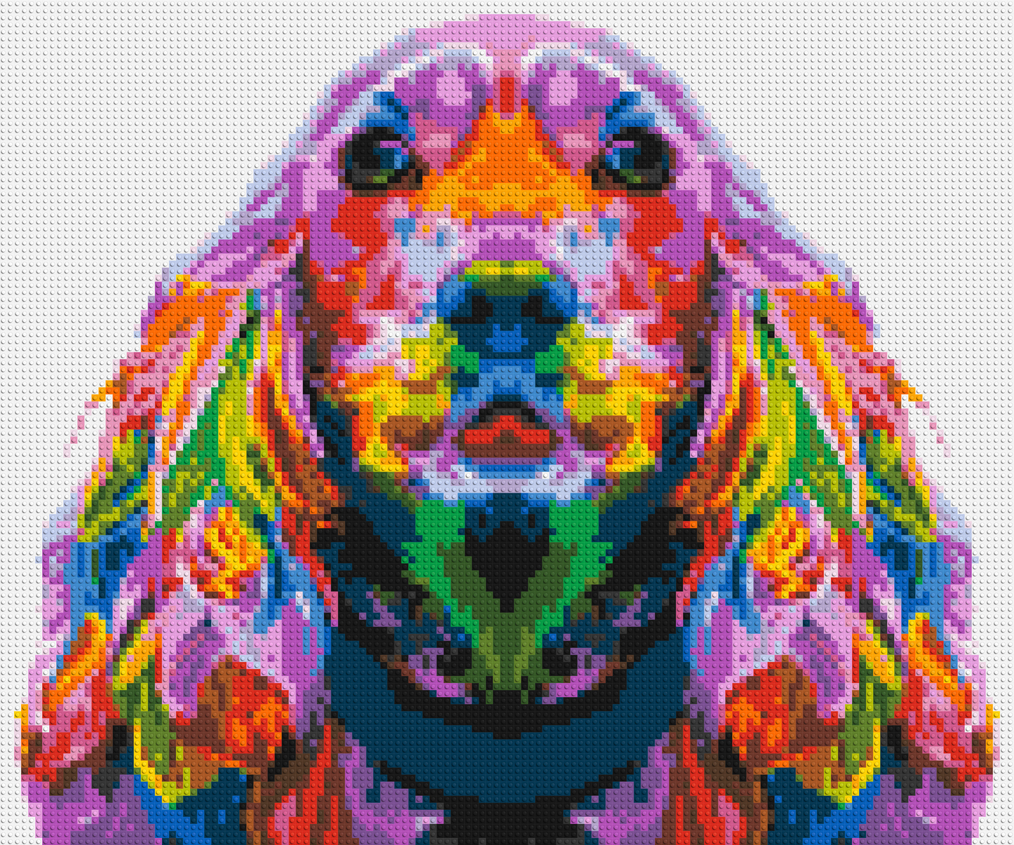 Cocker Spaniel Colourful Pop Art - Brick Art Mosaic Kit 6x5 large